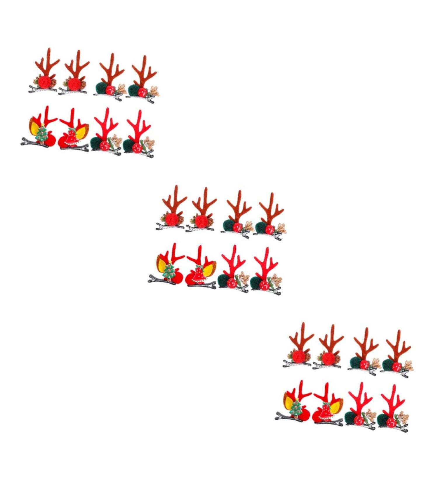 Beaupretty 12 Pairs Christmas Hair Clips Antler Hair Barrette Kids Hair Accessories Antler Hair Clip Kids Hair Clips Girls Hair Clips Hair Pin Christmas Hairpin Pompom Cute Elder Issue Card - Buy Online on GoSupps.com