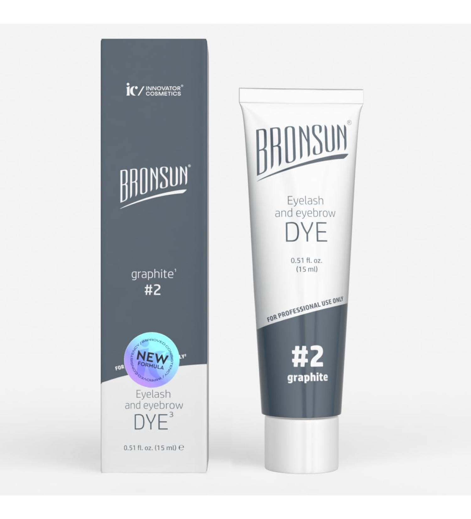 BRONSUN® Eyelash & Eyebrow Tint | Extra Strong Tinted Gel | Long Lasting | Highly Pigmented Tint | Ammonia-Free Formula (#1 Black)