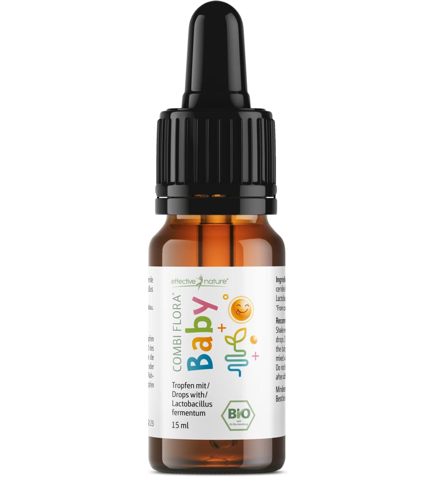 Effective Nature Combi Flora Baby - 15ml | Organic Gut & Airway Support for Infants & Toddlers | Monthly Supply - Buy Online on GoSupps.com