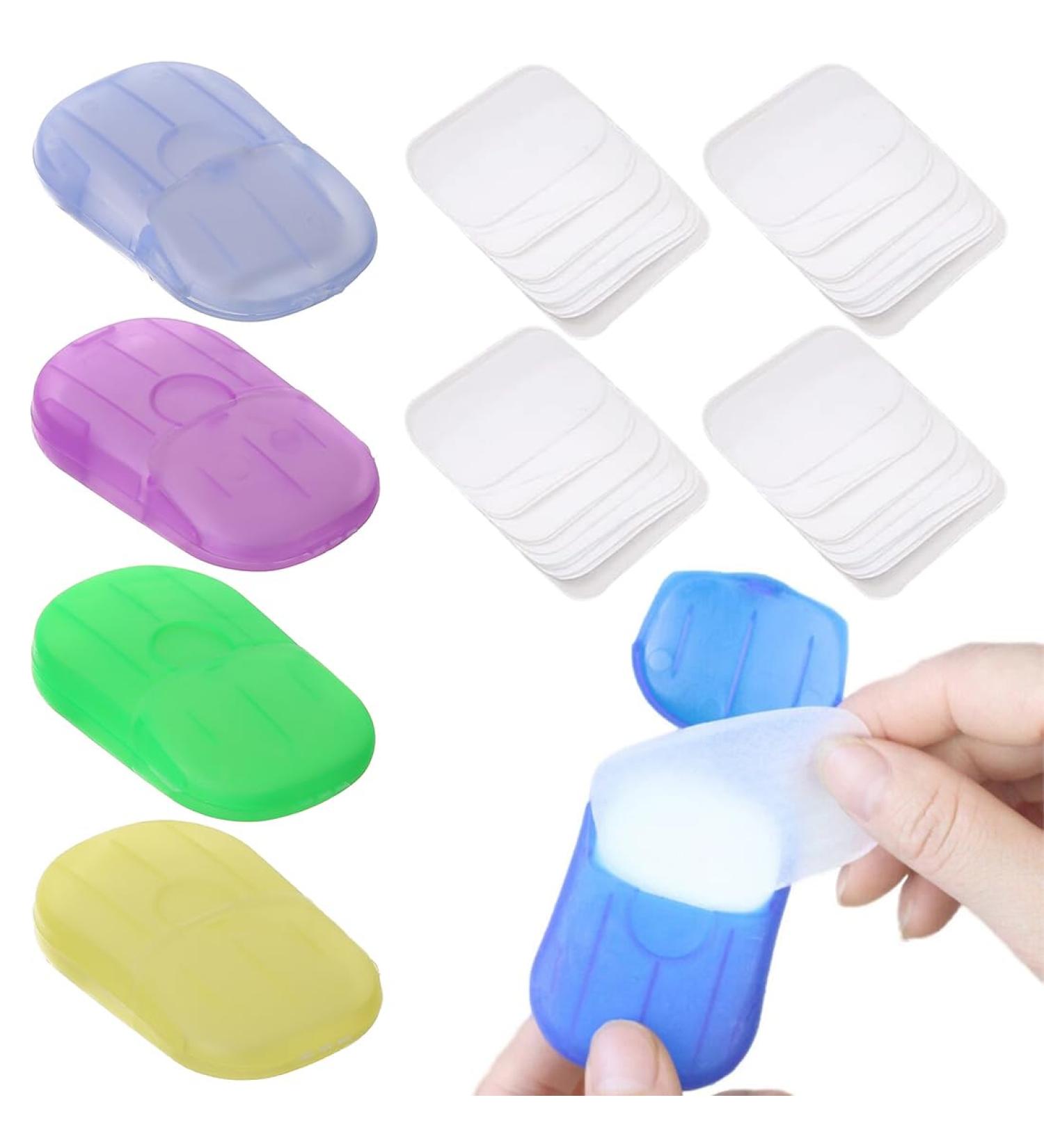 Buy Kgduyc 4 Box Soap Paper Leaves - 80 Disposable Travel Soap Sheets for On-the-Go & Outdoor Use - Buy Online on GoSupps.com