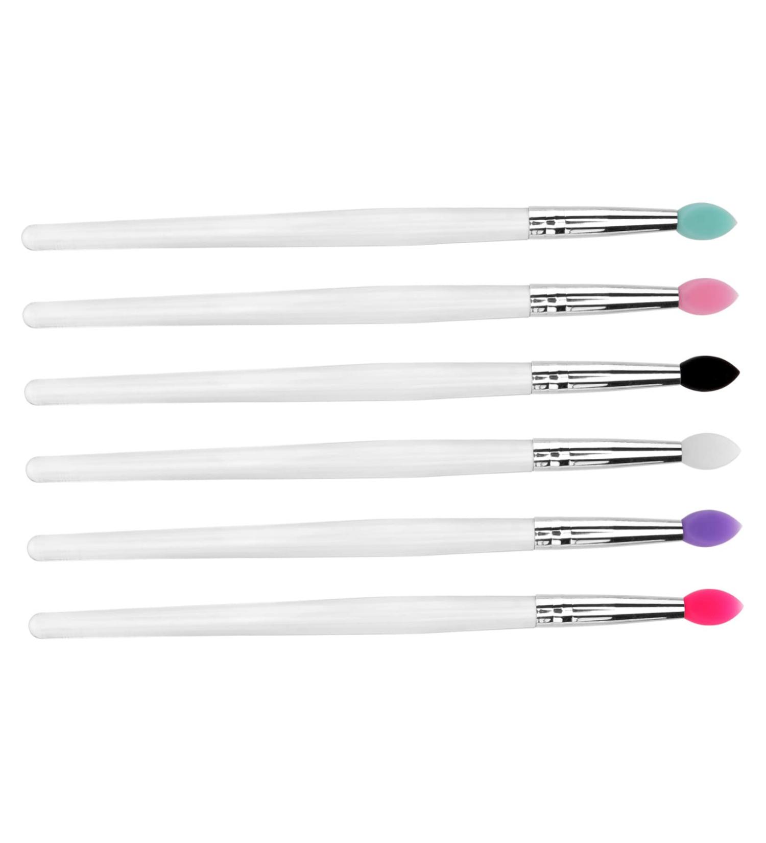 Ipetboom 6pcs Eye Shadow Brush Eyeshadow Silicone Lip Brush Eye Shadow Applicator Make up Silicone Brush - Buy Online on GoSupps.com