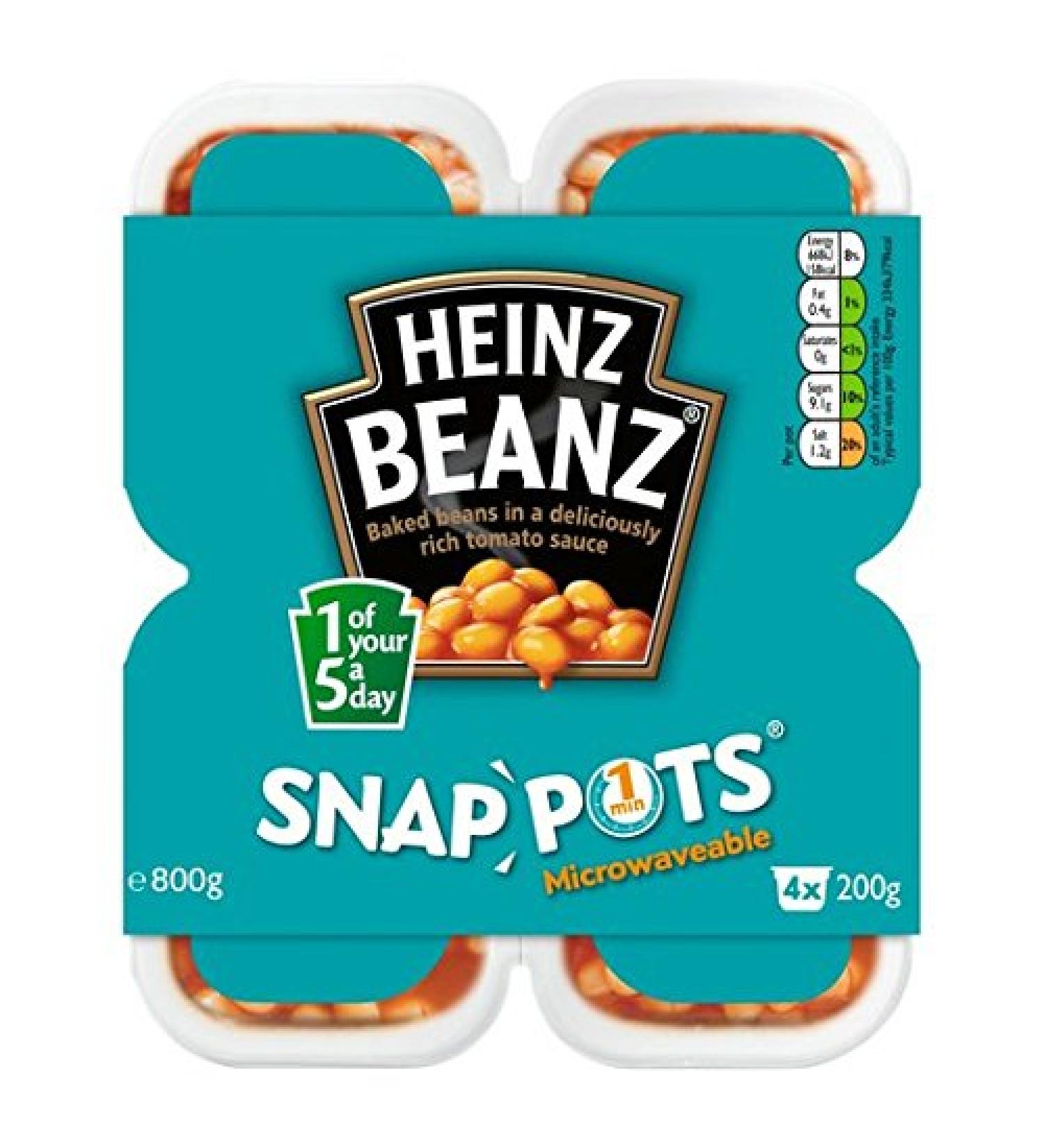 HEINZ Heinz Beanz Snap Pot 4 x 200 g
