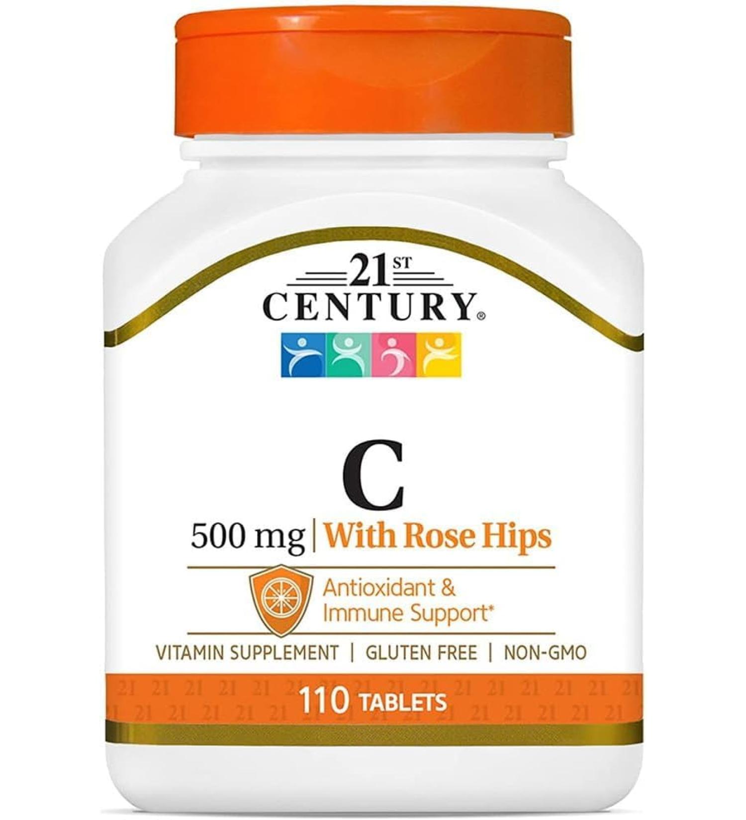 21st Century Vitamin C with Rose Hips 500 mg 110 Tablets - Buy Online on GoSupps.com