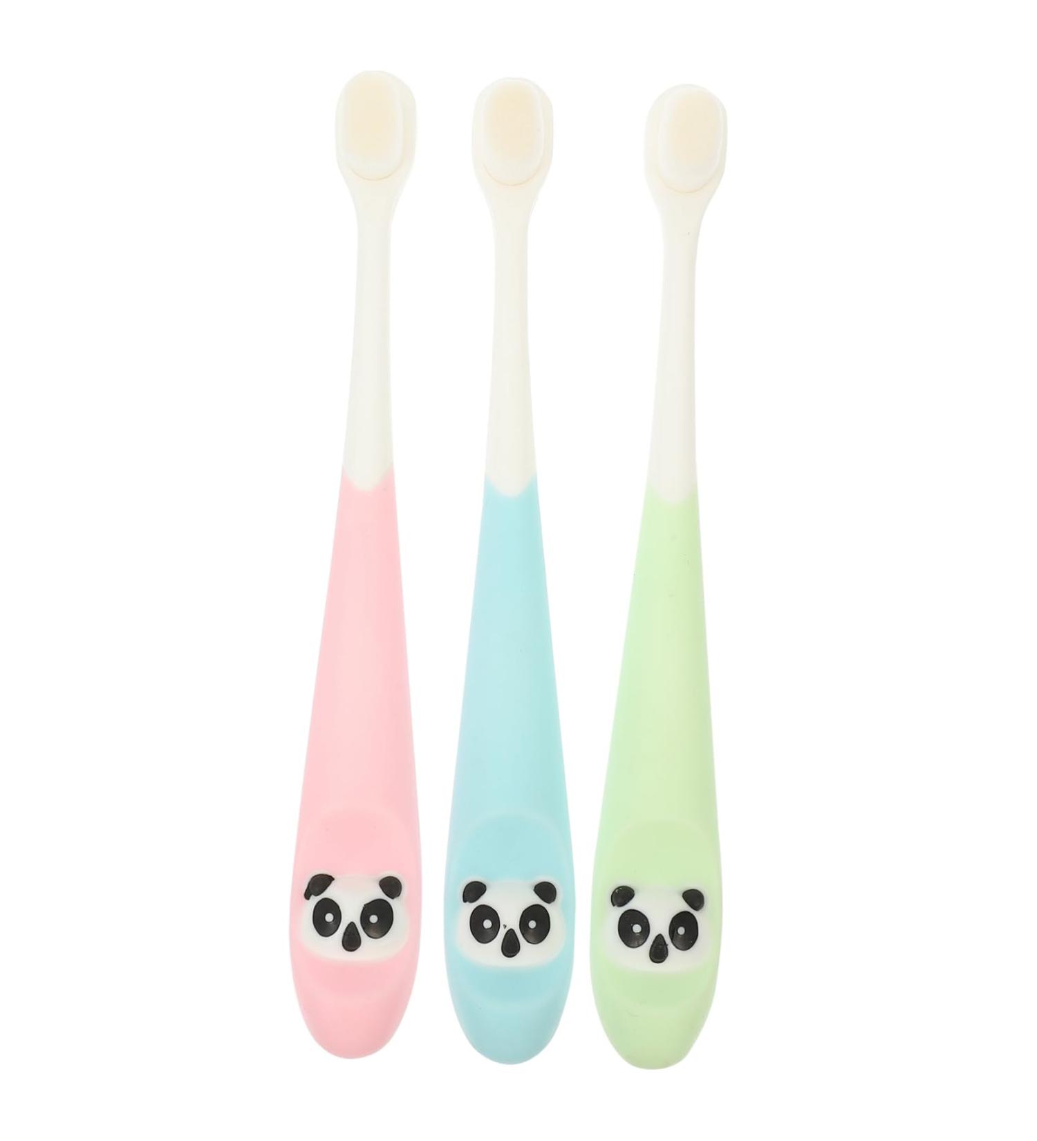 Beavorty 3-St Travel Toothbrush for Kids | Soft Bristle Training Toothbrush for Toddlers | Portable Daily Use Children's Toothbrush with Toothpaste - Buy Online on GoSupps.com