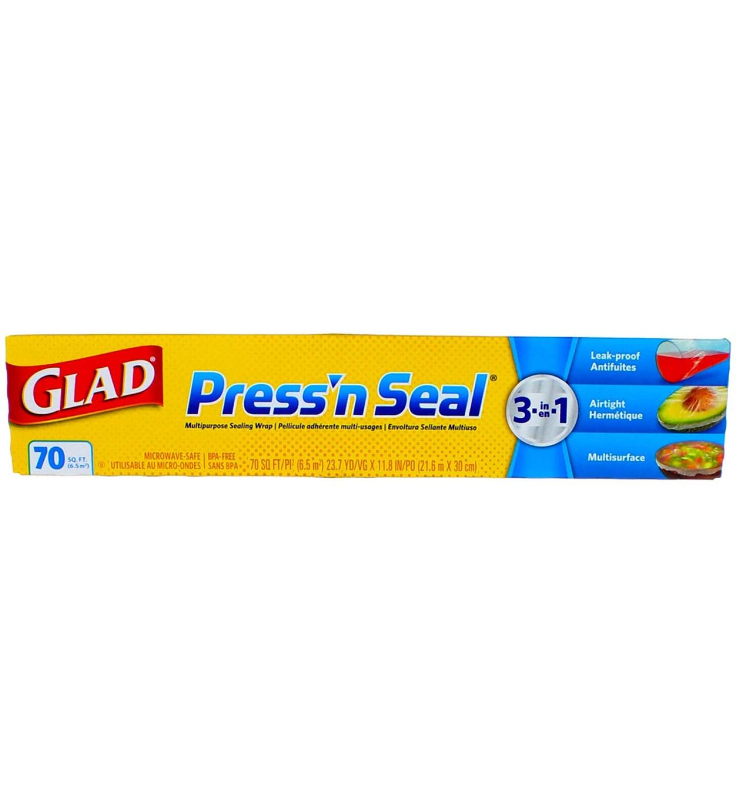 Glad Press'n Seal Plastic Food Wrap 100 sq ft - Secure Seal for Freshness - Buy Online on GoSupps.com