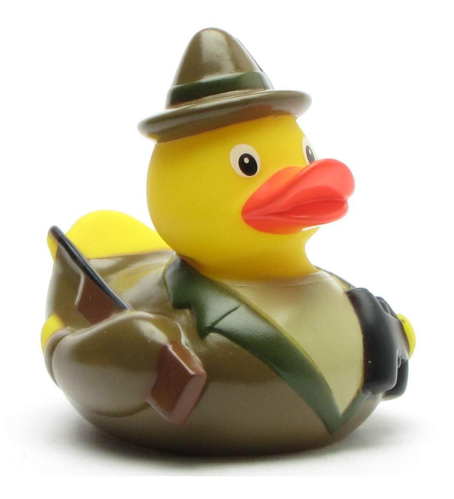 Funny Squeaky Bathing Duck - Hunter Duck Toy with Rifle & Horn - Perfect Gift for Hunters | Duckshop - Buy Online on GoSupps.com