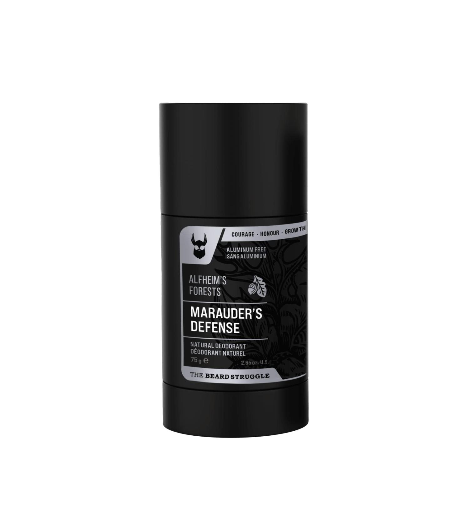 The Beard Struggle Natural Deodorant - Marauder s Defense - 100% Natural Deodorant - Aluminum Free - Charcoal Infused - Silver Collection Alfheim's Forests - Buy Online on GoSupps.com