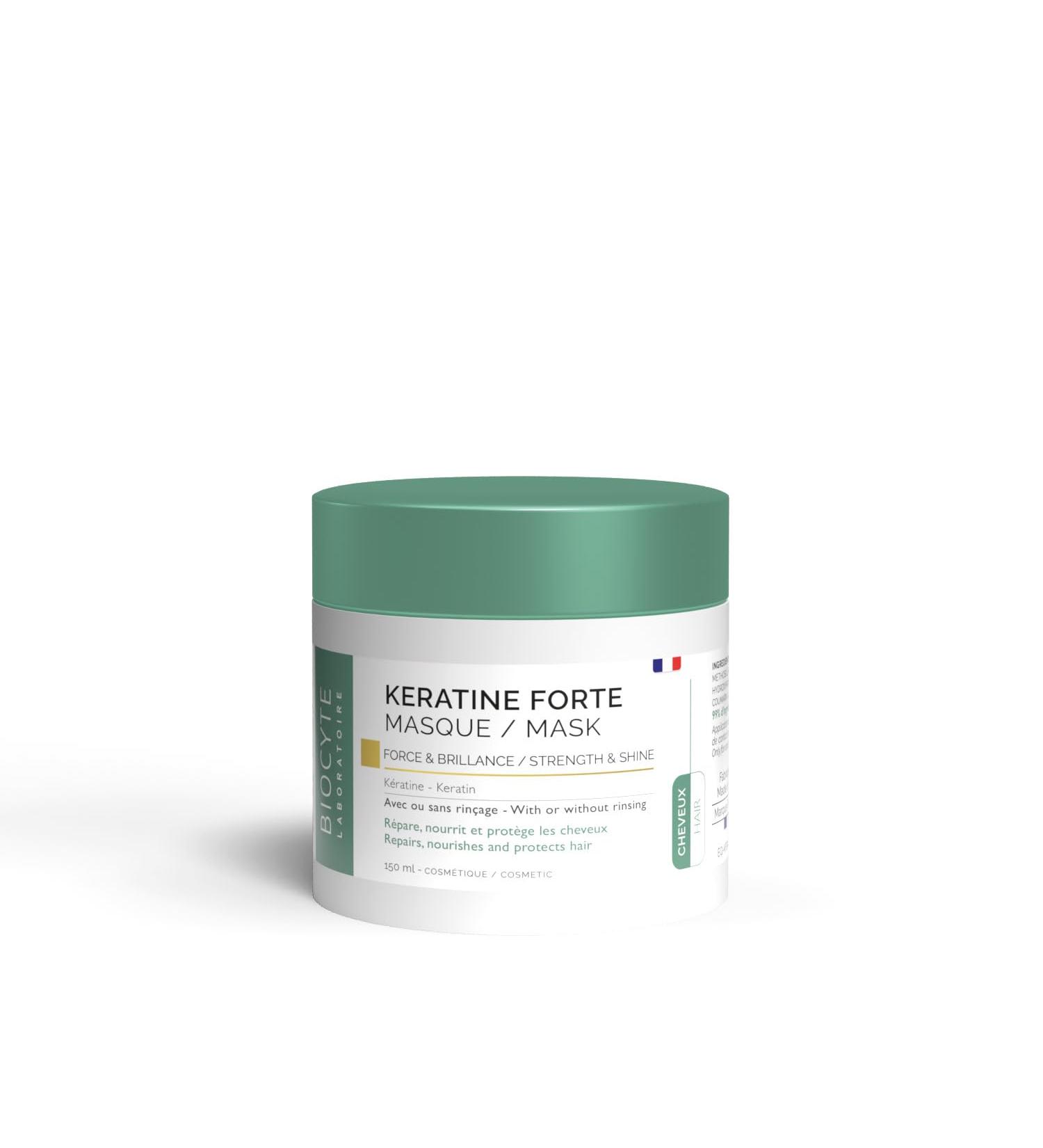 BIOCYTE Keratin Forte Masque - Strength and Shine Hair Mask - Keratin Based - Repairs and Nourishes Damaged Hair - 150 ml - Buy Online on GoSupps.com