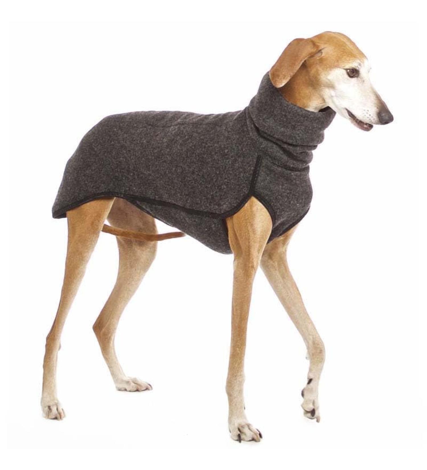 Warm Dog Sweater for Autumn & Winter - Fleece Jacket for Greyhound Labrador Shepherd | Dark Gray 2XL - Buy Online on GoSupps.com
