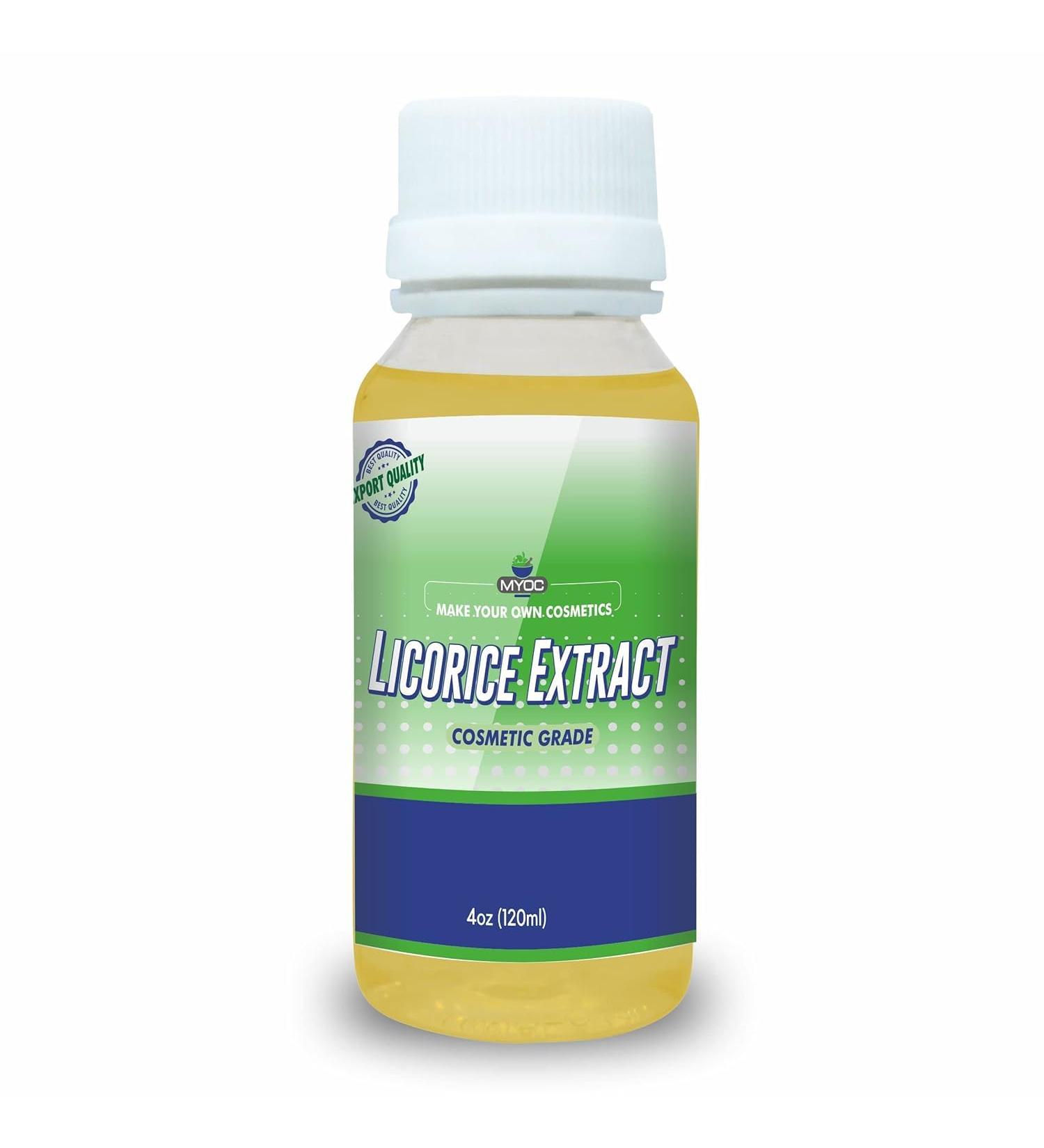 Licorice Extract (120 ml / 4 fl oz) - Cosmetic Grade for Serums Creams Lotions Toners & DIY Skincare Formulations - Buy Online on GoSupps.com