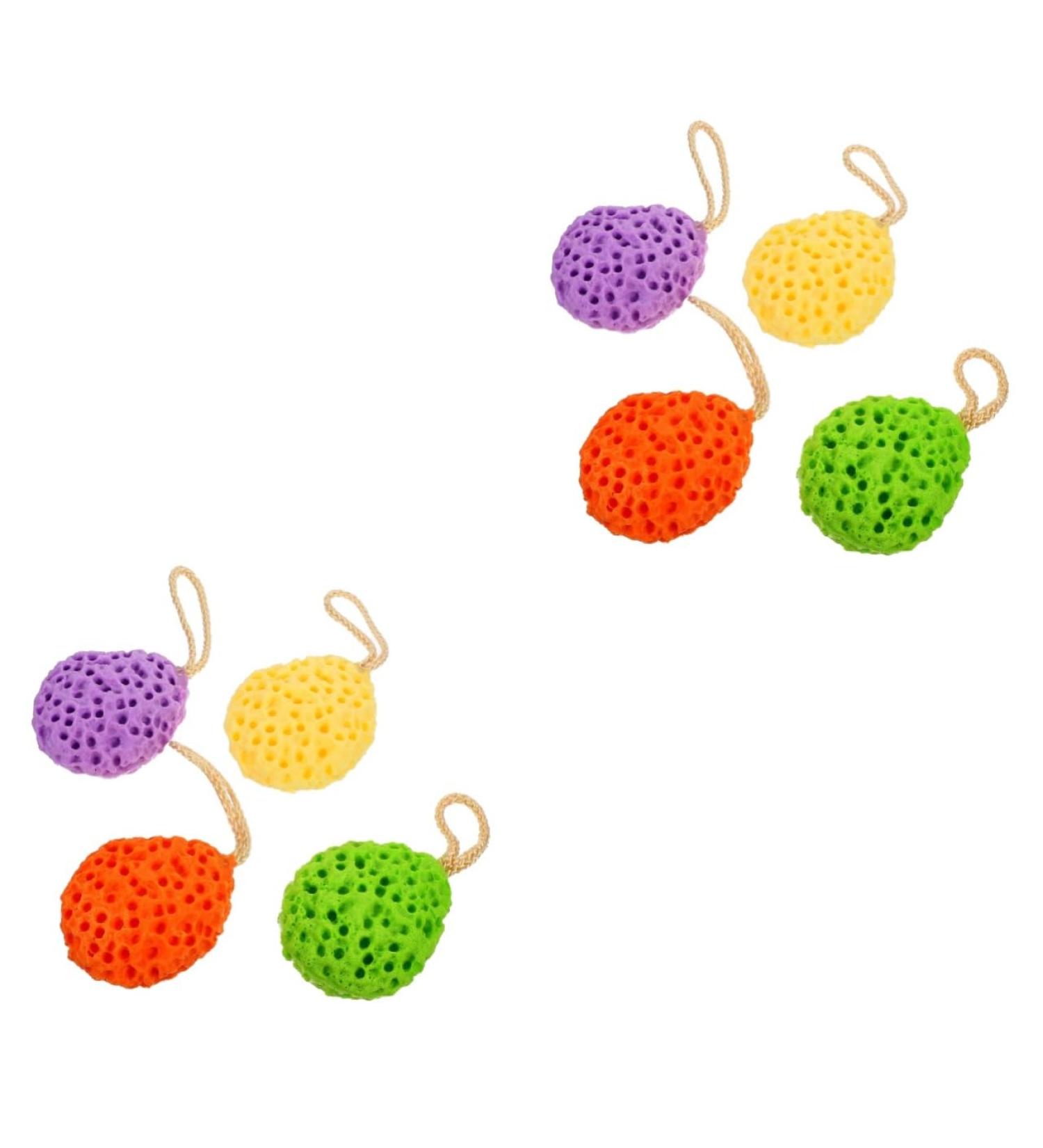 Buy Beavorty 8 Pcs Bath Balls & Honeycomb Exfoliating Sponges - Body Scrubber & Shower Brush for Ultimate Skin Massage - Ideal for International Shipping - Buy Online on GoSupps.com