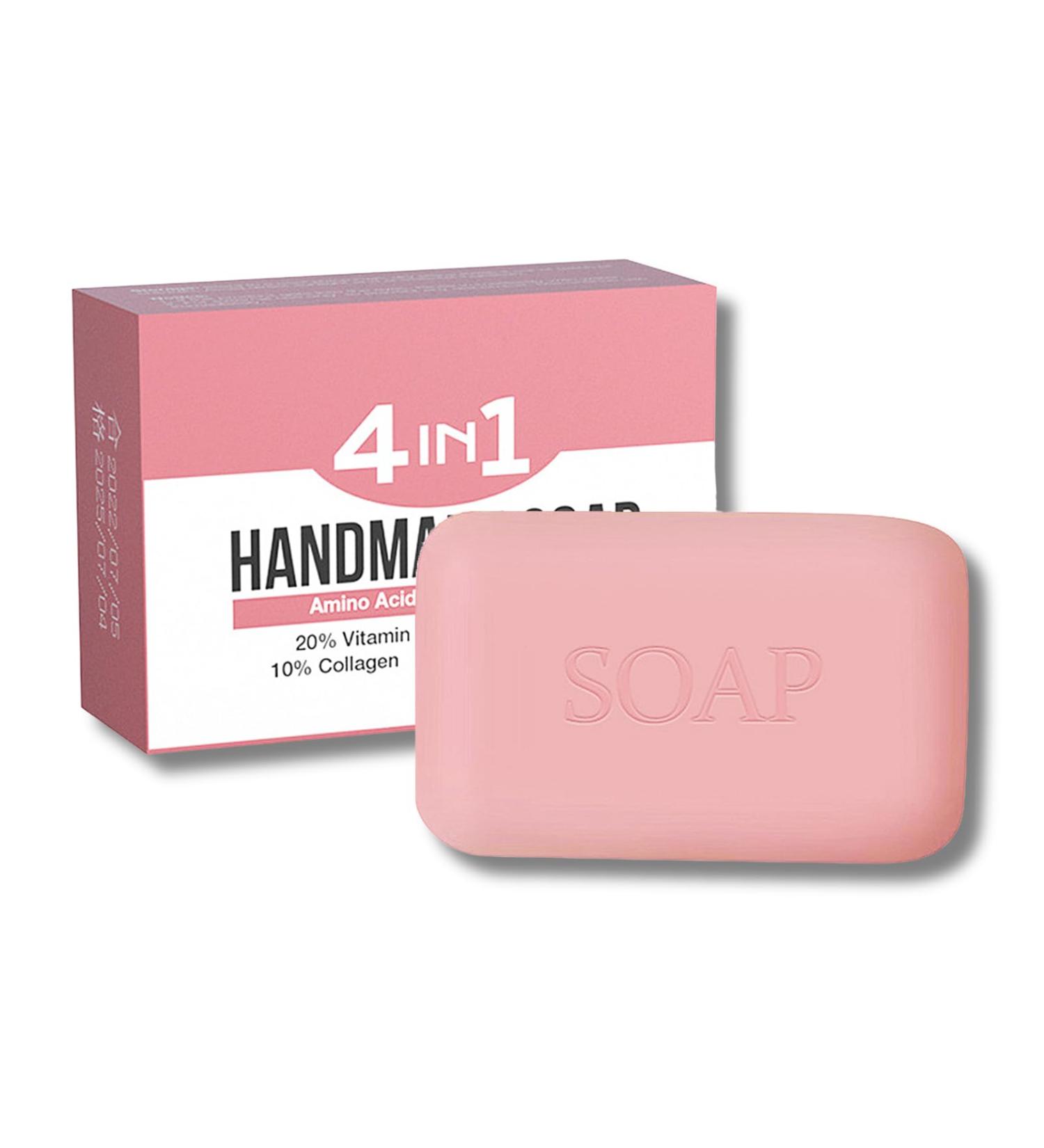 Body Restore Soap - Soap Bar with Vitamin C E Collagen Hyaluronic Acid for Dark Spots - 4 in 1 Natural Soap - Clean Pores - Remove Grease - Unscented Soap for Deep Cleaning - Buy Online on GoSupps.com