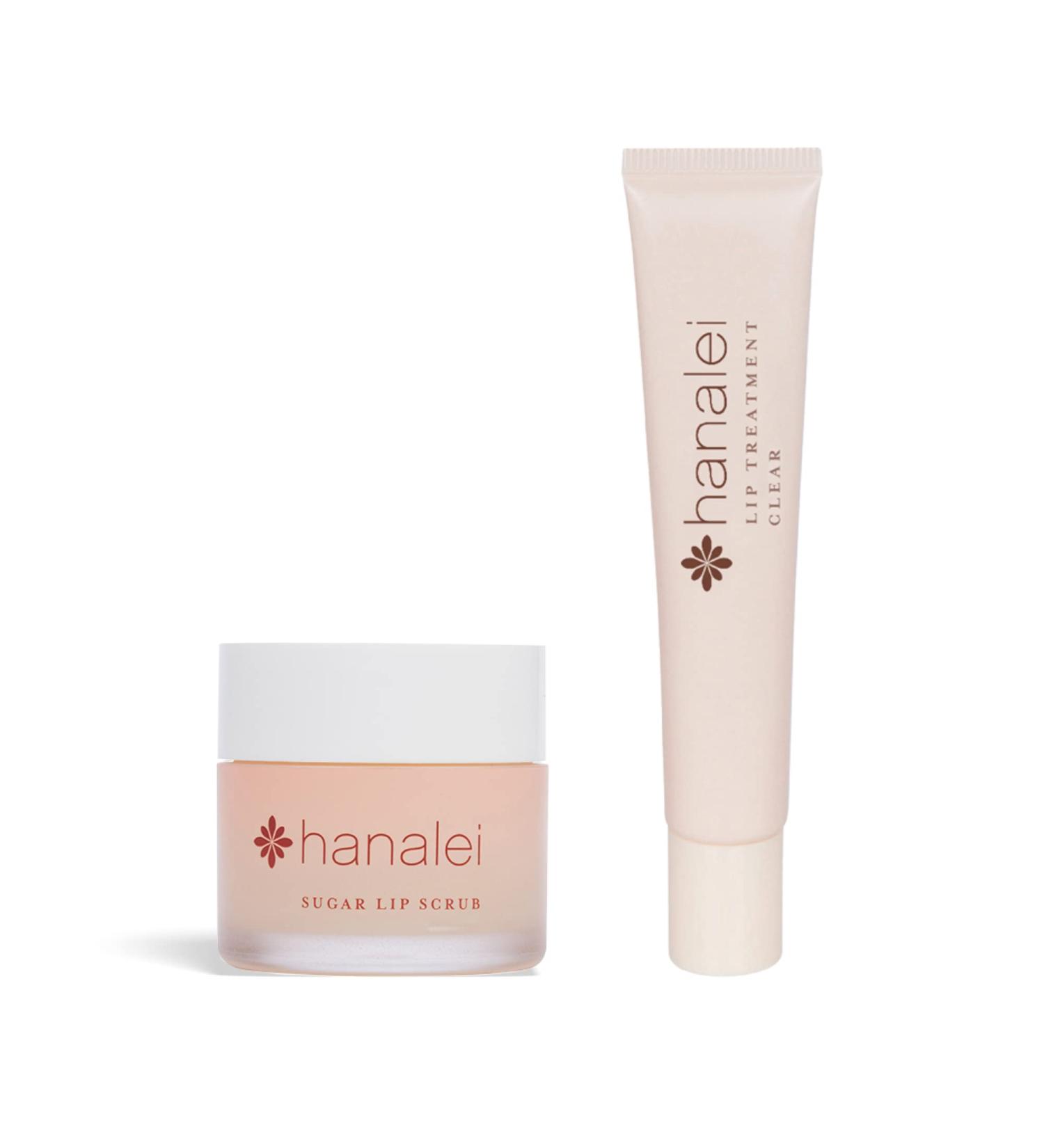 Hanalei Sugar Lip Scrub and Lip Treatment Bundle - Raw Cane Sugar, Hawaiian Kukui Nut Oil (Cruelty-Free, Paraben-Free) - Buy Online on GoSupps.com