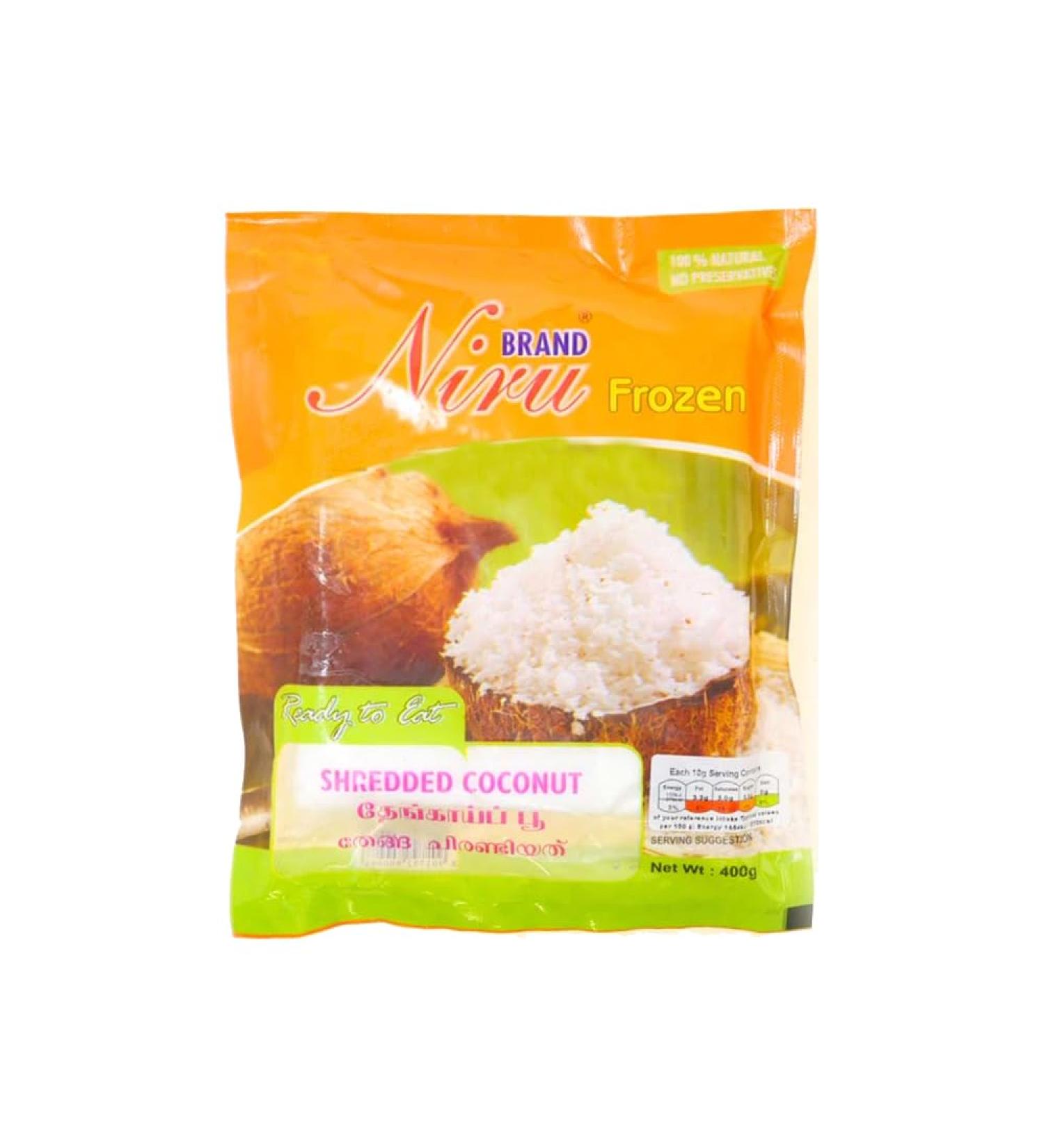 Niru | Shredded Coconut 400G | Vegan | High Fibre | Perfect for Baking Desserts | Indian Origin - Buy Online on GoSupps.com