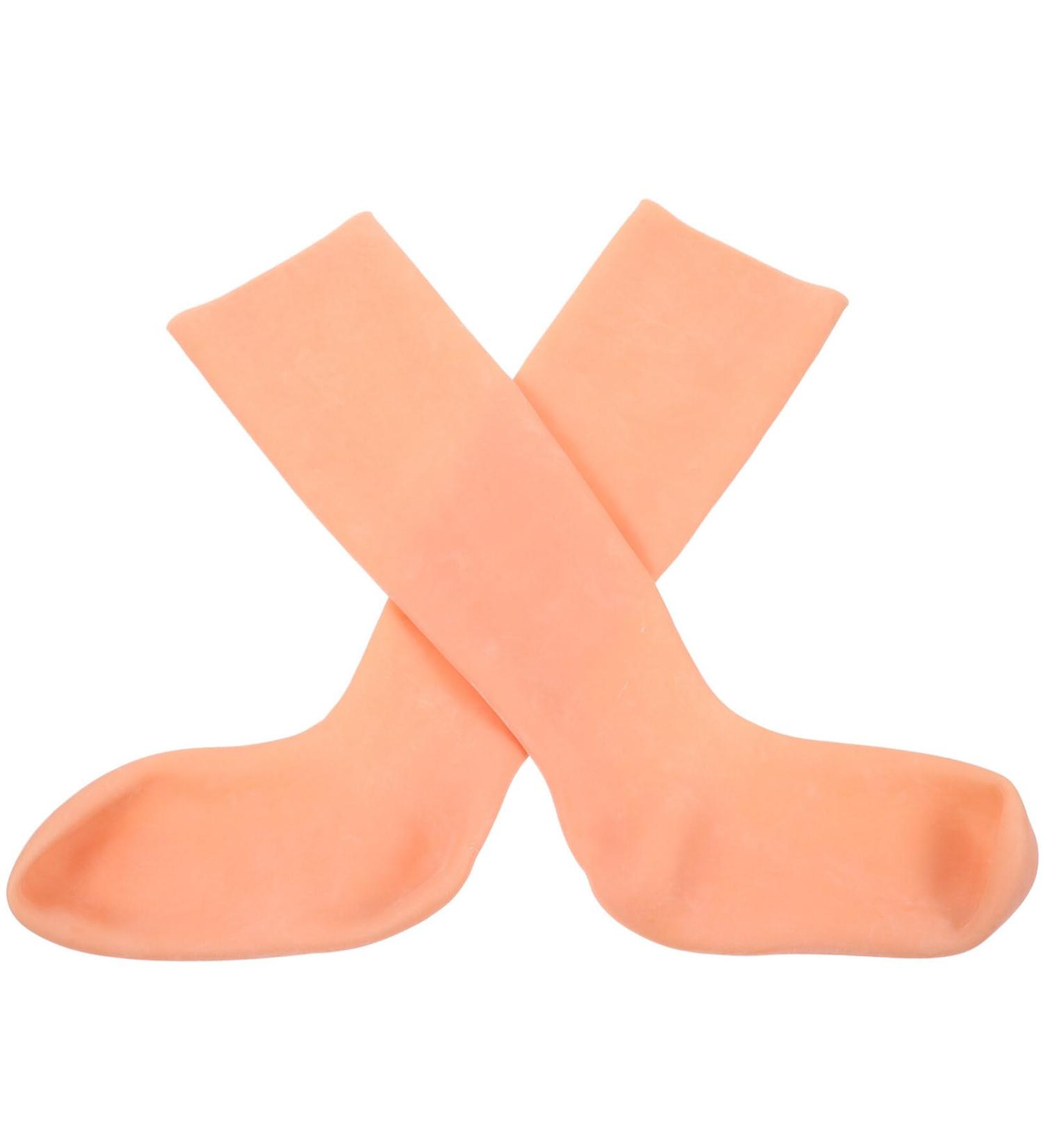 FOMIYES 1 Pair Moisturizing Socks Long Silicone Socks Overnight SPA Sock Soft Gel Socks Foot Covers Knee High Cracked Heel Dry Feet Treatment Socks - Buy Online on GoSupps.com