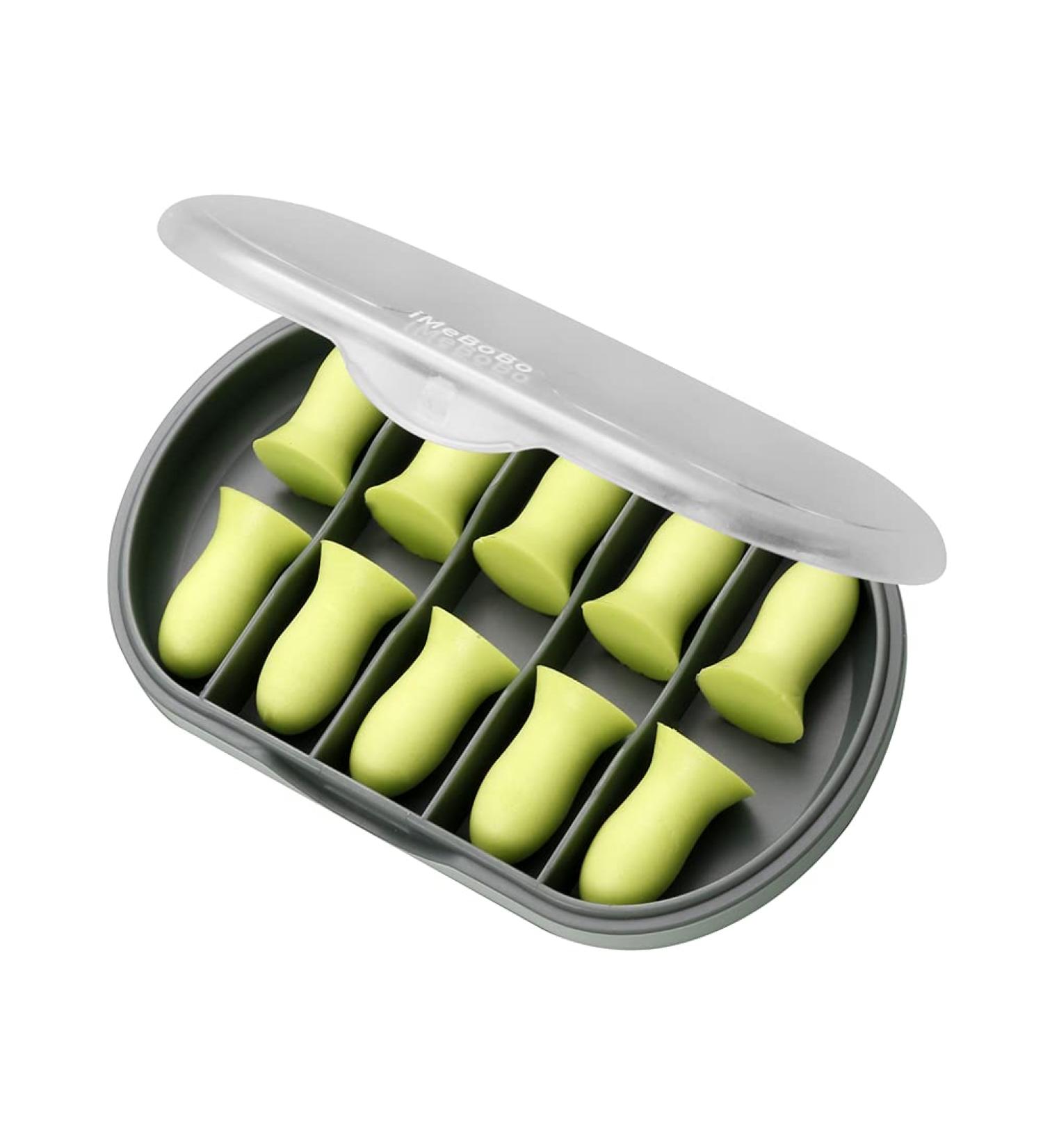 2021 New Version Ear Plugs  for Sleeping Noise Canceling  10 Pairs Soft Reusable Silicone Earplugs (Green)