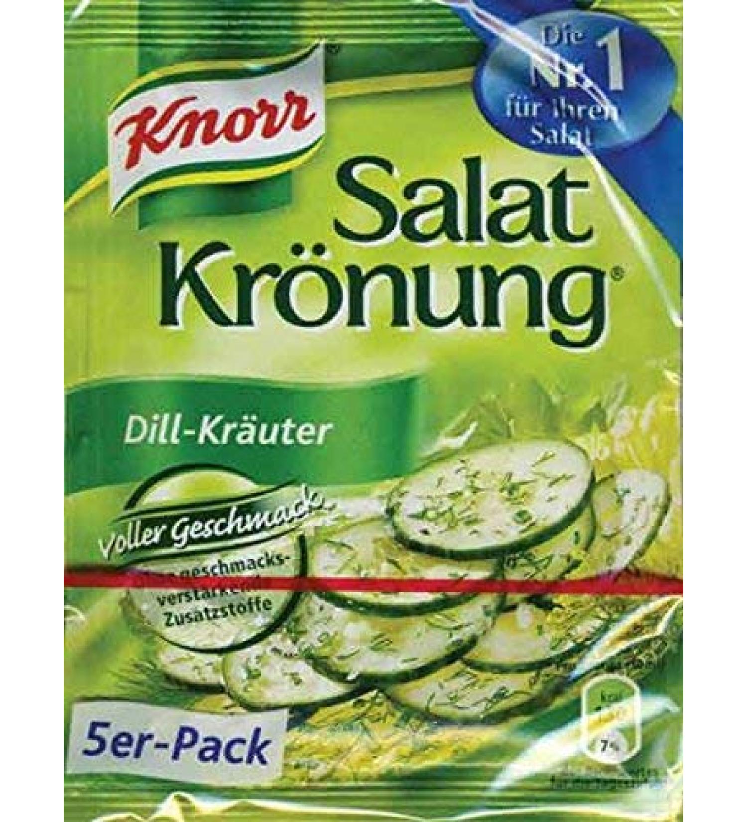 From Germany Knorr Salat Kronung Dill-Krauter Salad Herbs and Dill 5 Pack