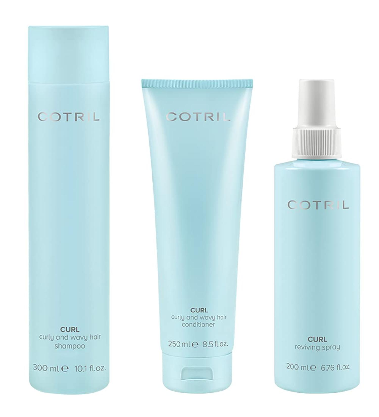 Cotril Set for curls curl shampoo 300 ml + conditioner 250 ml + spray 200 ml - Buy Online on GoSupps.com