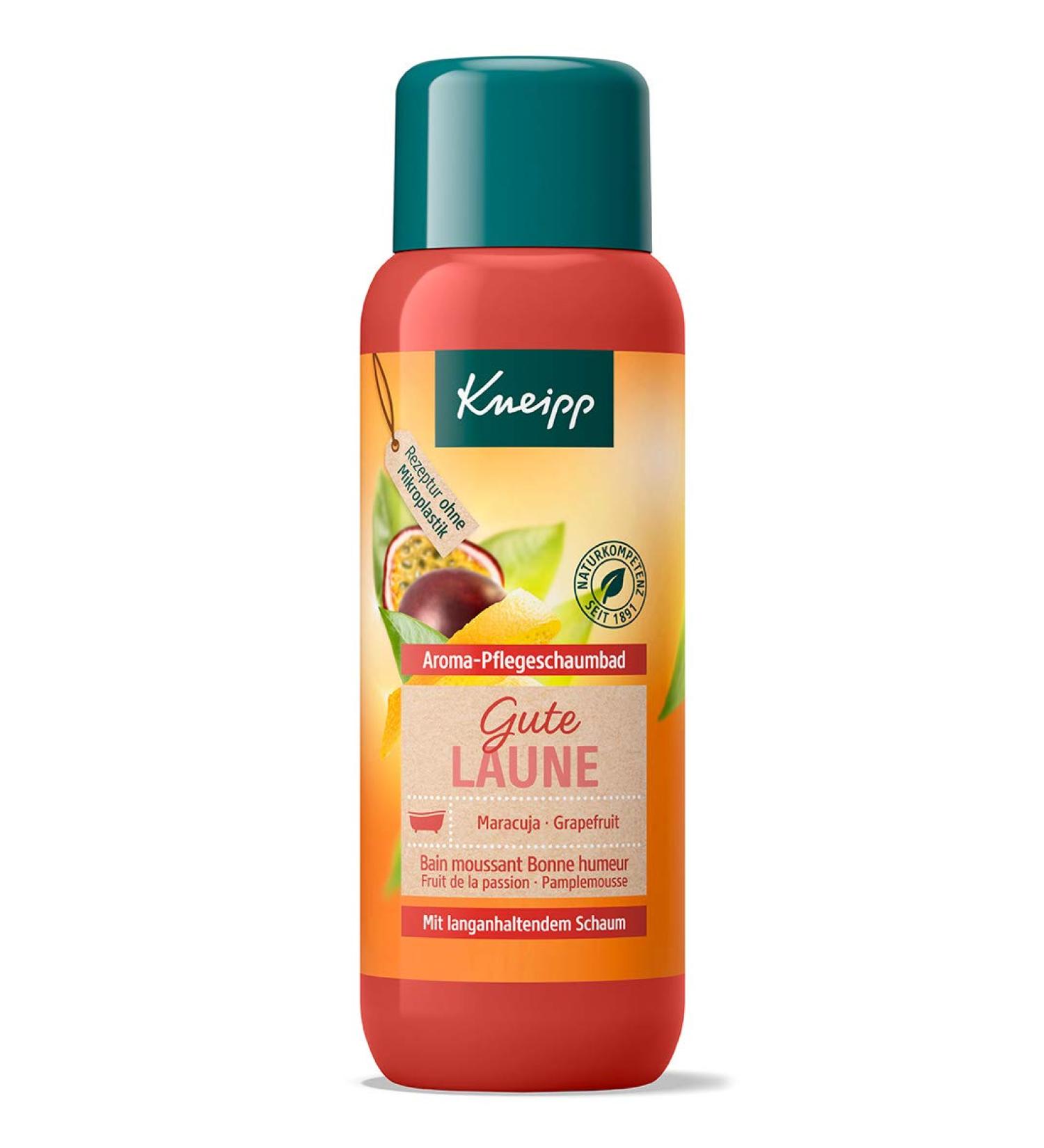 Kneipp Aroma Care Foam Bath Good Mood - Passion Fruit & Grapefruit 400ml | International Shipping Available - Buy Online on GoSupps.com