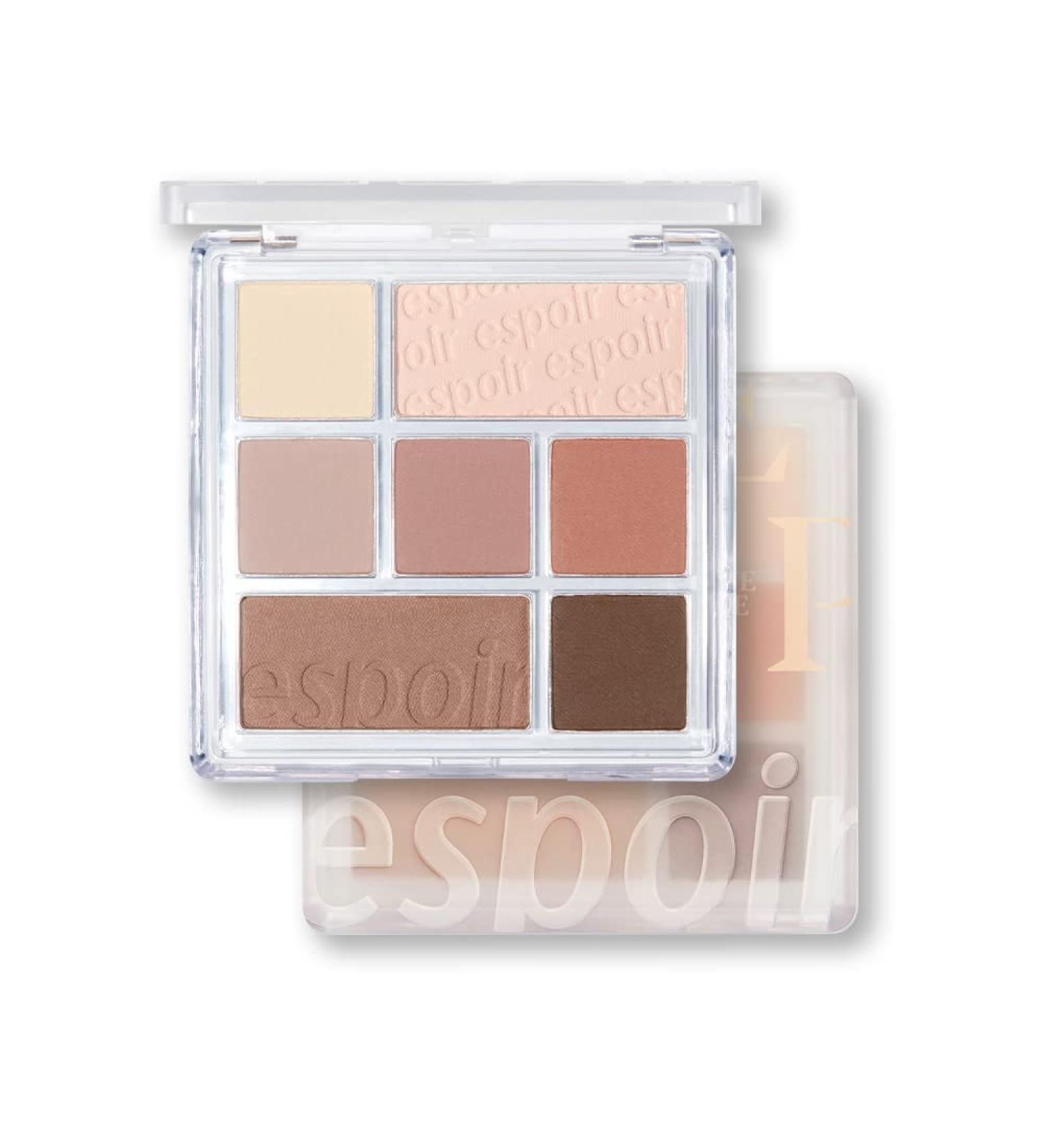 Espoir Real Eye Palette 9 Depth - Long-Lasting 7 Color Eyeshadow Palette for Base and Cheeks Makeup | Warm, Cool, Neutrals - Korean Beauty - Buy Online on GoSupps.com