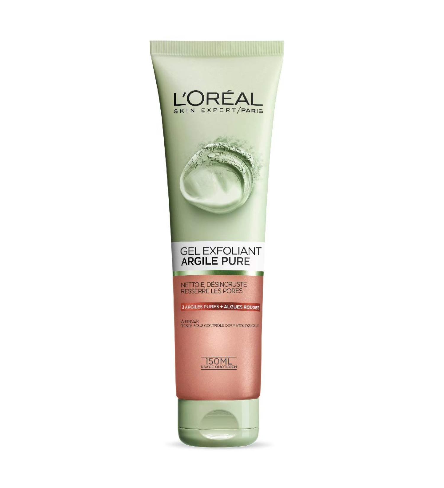 L'Oreal Paris Pure-Clay Facial Cleanser with Red Algae - Exfoliating & Pore Refining Formula 4.4 fl oz - Buy Online on GoSupps.com