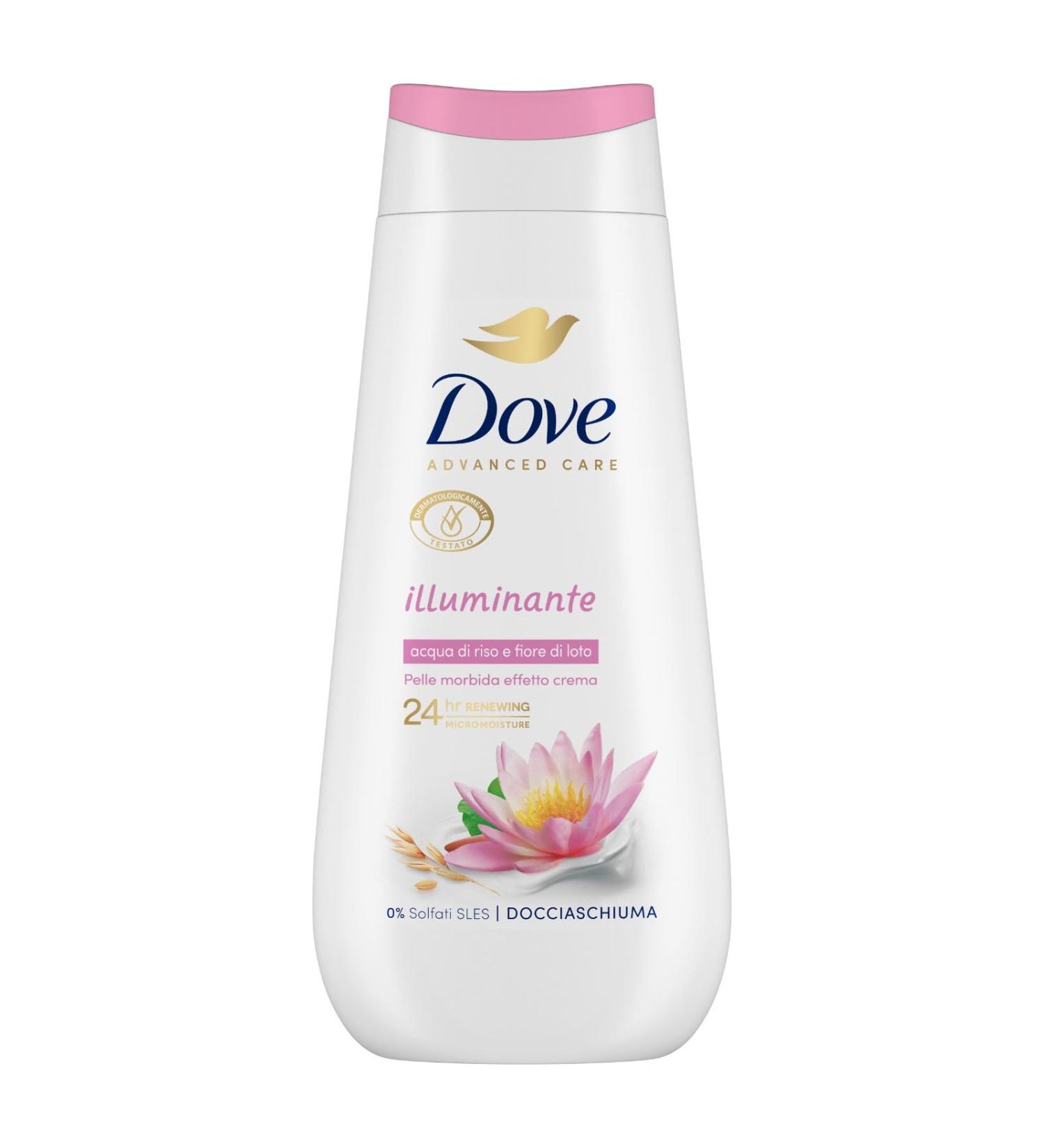  Dove Dove Brightening Shower Bath Hydrating Shower Bath Delicate Formula on Skin Microbiome with Plant Moisturizing Agents SLES Sulfate Free Men and Women Shower 225ml - Buy Online on GoSupps.com