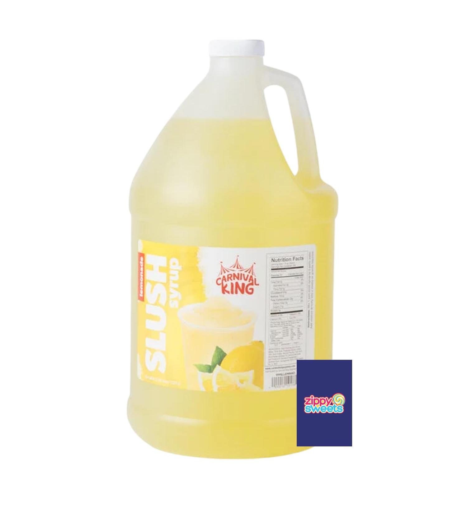 ZippySweets - 1 Gallon Lemonade Flavour Slushie Syrup 5:1 Concentrate with Bonus Mixing Guide for Slushy Machine - Perfect for Home or Commercial Slushie Machine Use - Buy Online on GoSupps.com