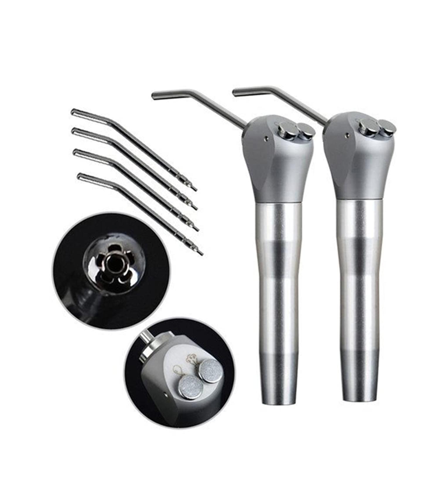 Dental Air Water Spray Syringe Kit with Metal Handle + 6 Metal Alloy Nozzles - TDOU - Buy Online on GoSupps.com