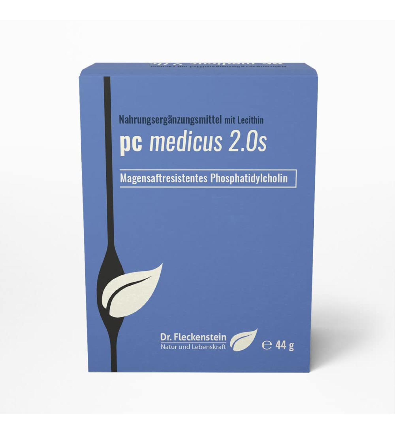 Dr. Fleckenstein PC Medicus 2.0S - High-Dose 83% Phosphatidylcholine (Soy Lecithin) Dietary Supplement - 90 Gastrointestinal Resistant Capsules - Buy Online on GoSupps.com