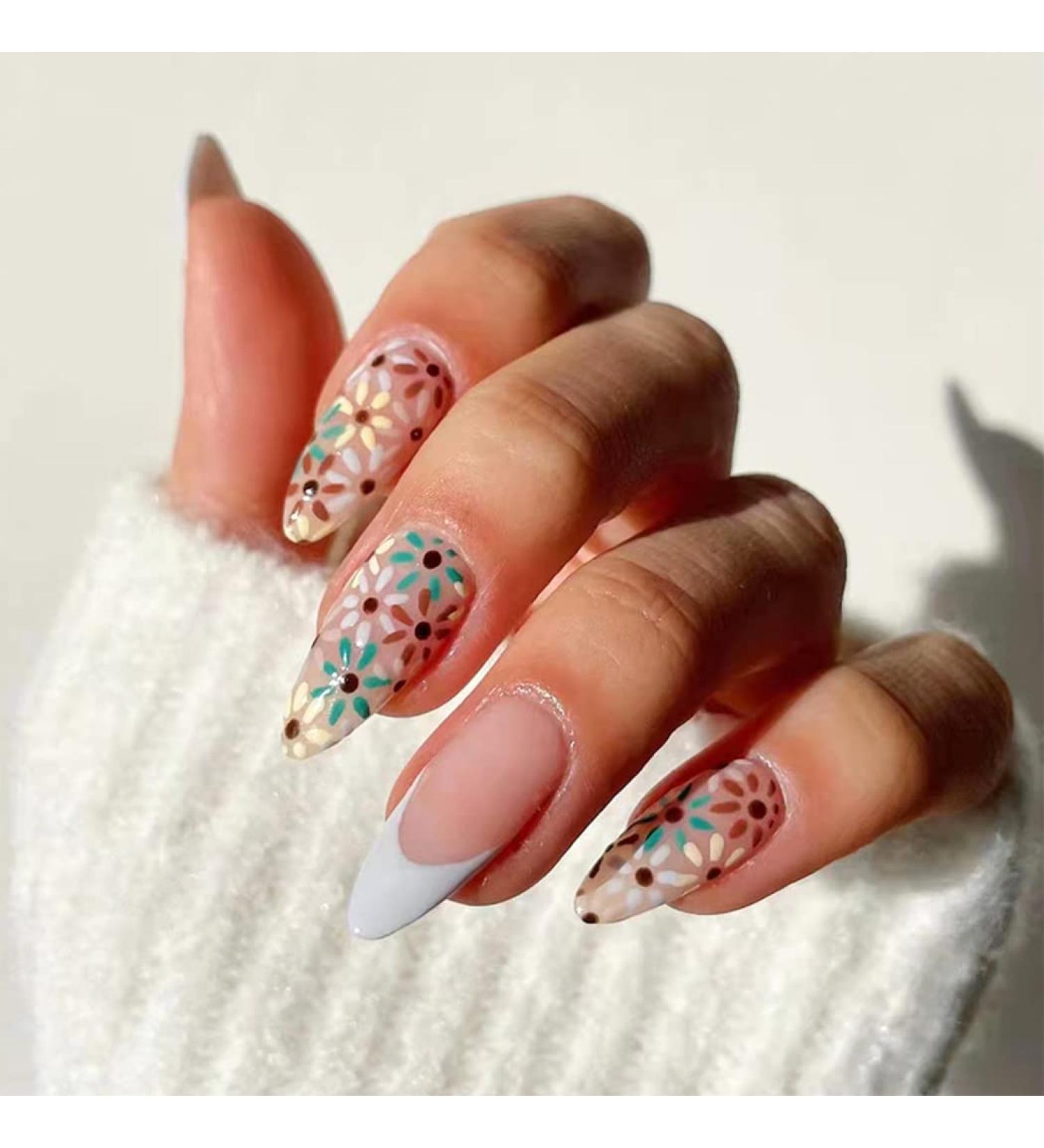 Sethexy French Almond False Nails - Durable Elegant & Perfect for Any Occasion | Shop Internationally - Buy Online on GoSupps.com