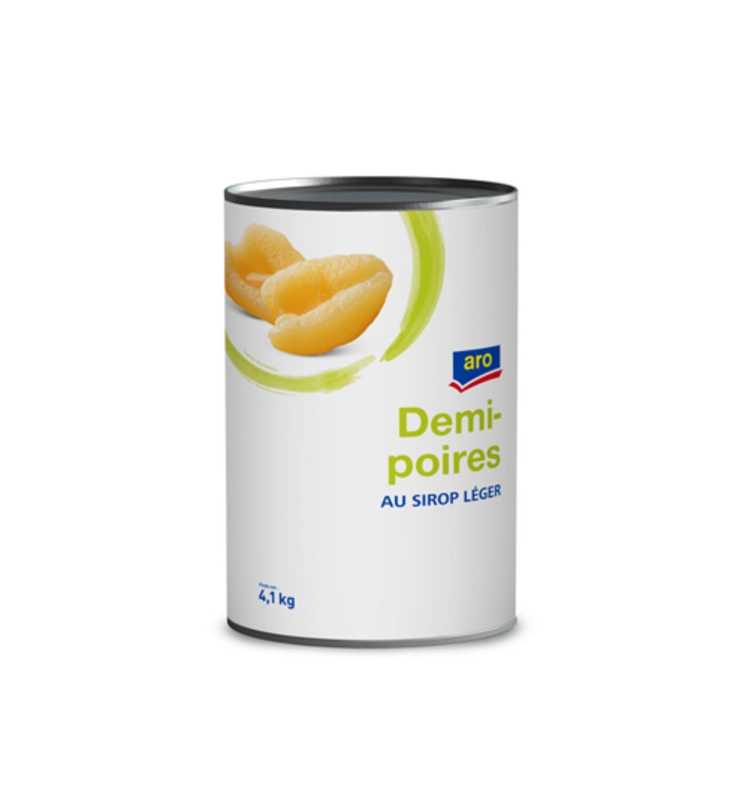 aro Demi-poires in sirop léger boîte 5/1-4,1 kg