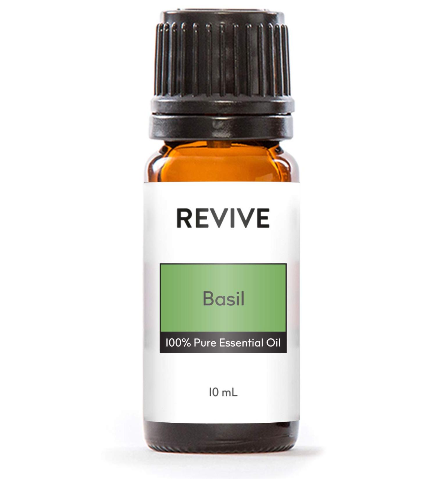 Basil Essential Oil by Revive Essential Oils - 100% Pure Therapeutic Grade for Diffuser Humidifier Massage Aromatherapy Skin & Hair Care - Buy Online on GoSupps.com