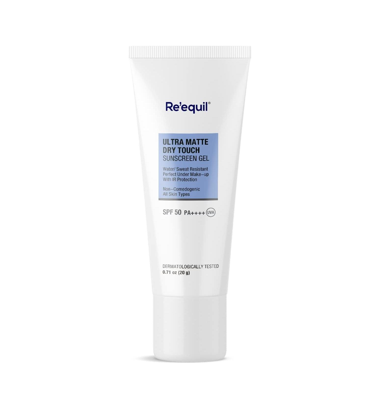 Reqvil Ultra Matte Dry Touch Sunscreen Gel SPF 50 PA++++ | Water Resistant | 20G - Best International Shipping - Buy Online on GoSupps.com