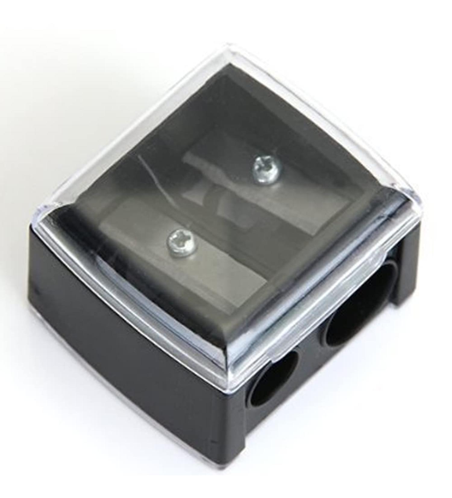 Eyeliner Sharpener Makeup Pencil Sharpener Dual Holes Eye Pencil Sharpener with Cover Portable Cosmetic Pencil Sharpeners for Eyebrow Eyeliner Pencil Makeup Tools - Buy Online on GoSupps.com
