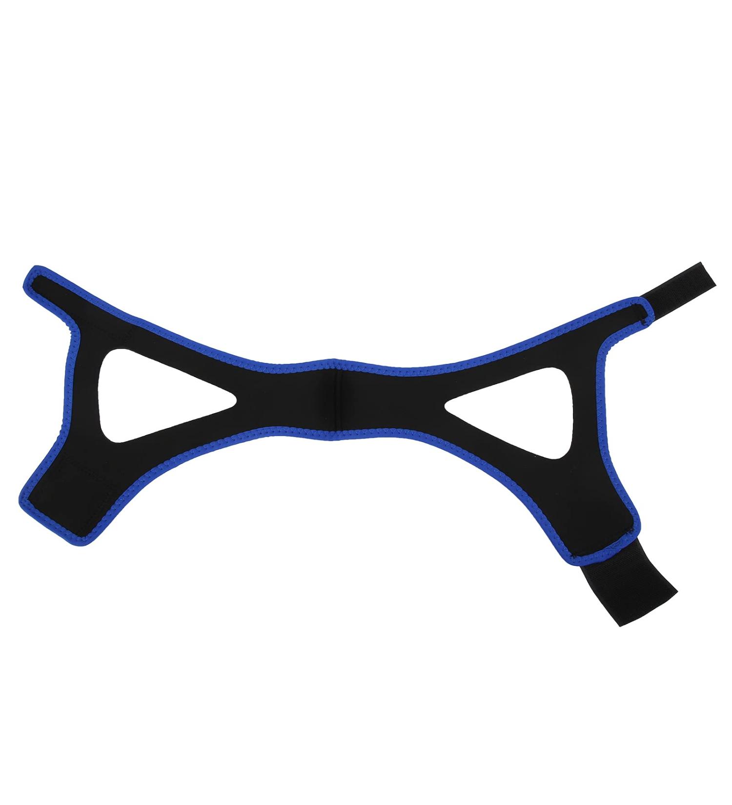 Jopwkuin Breathable Chin Strap - Special Triangular Design for Snoring Prevention (Black Blue Border) - Buy Online on GoSupps.com
