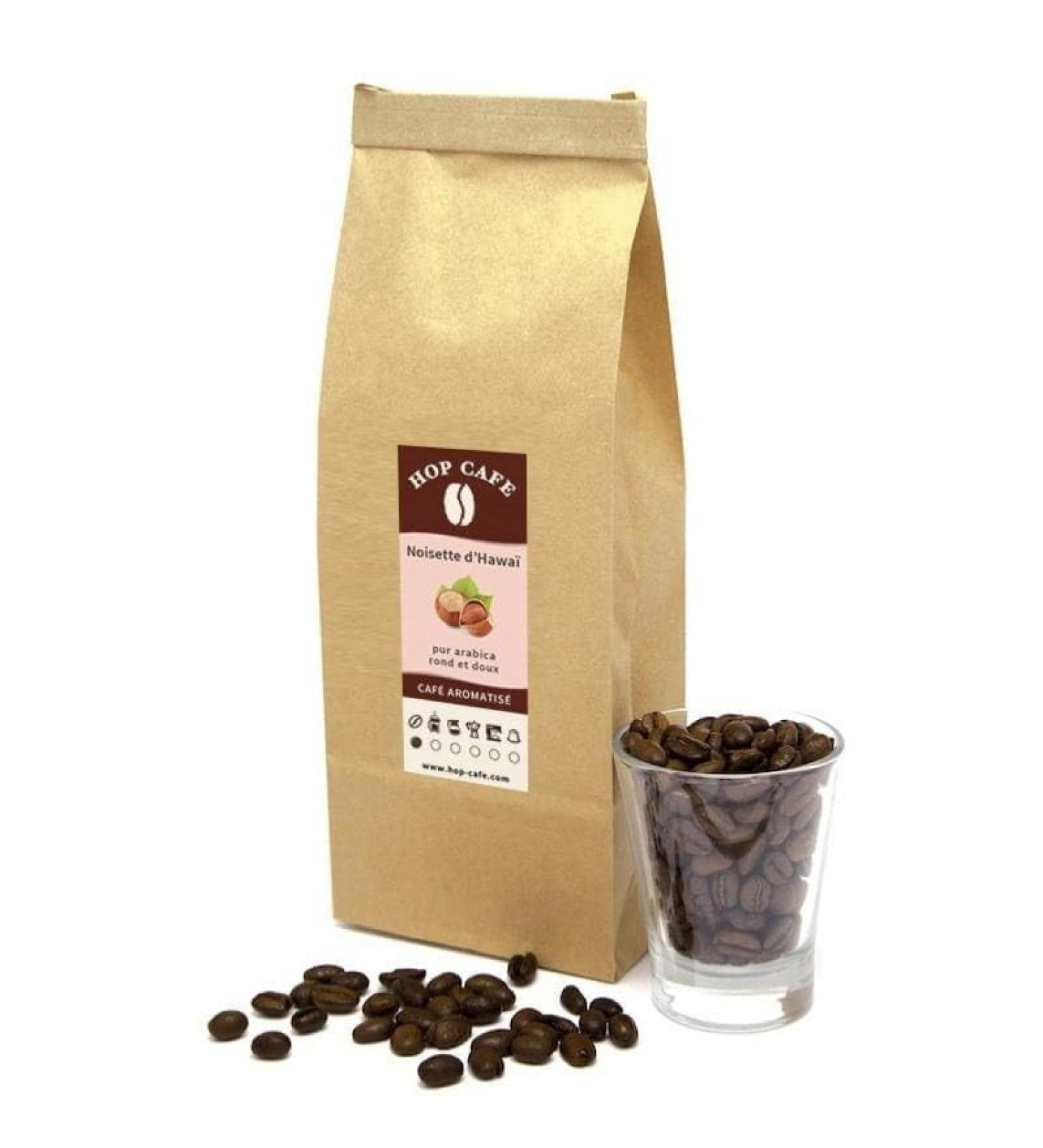 HOP CAF Caf en Grains Aromatis Noisette d Hawa 100% Arabica 250g Noisette 250 g (Lot de 1)