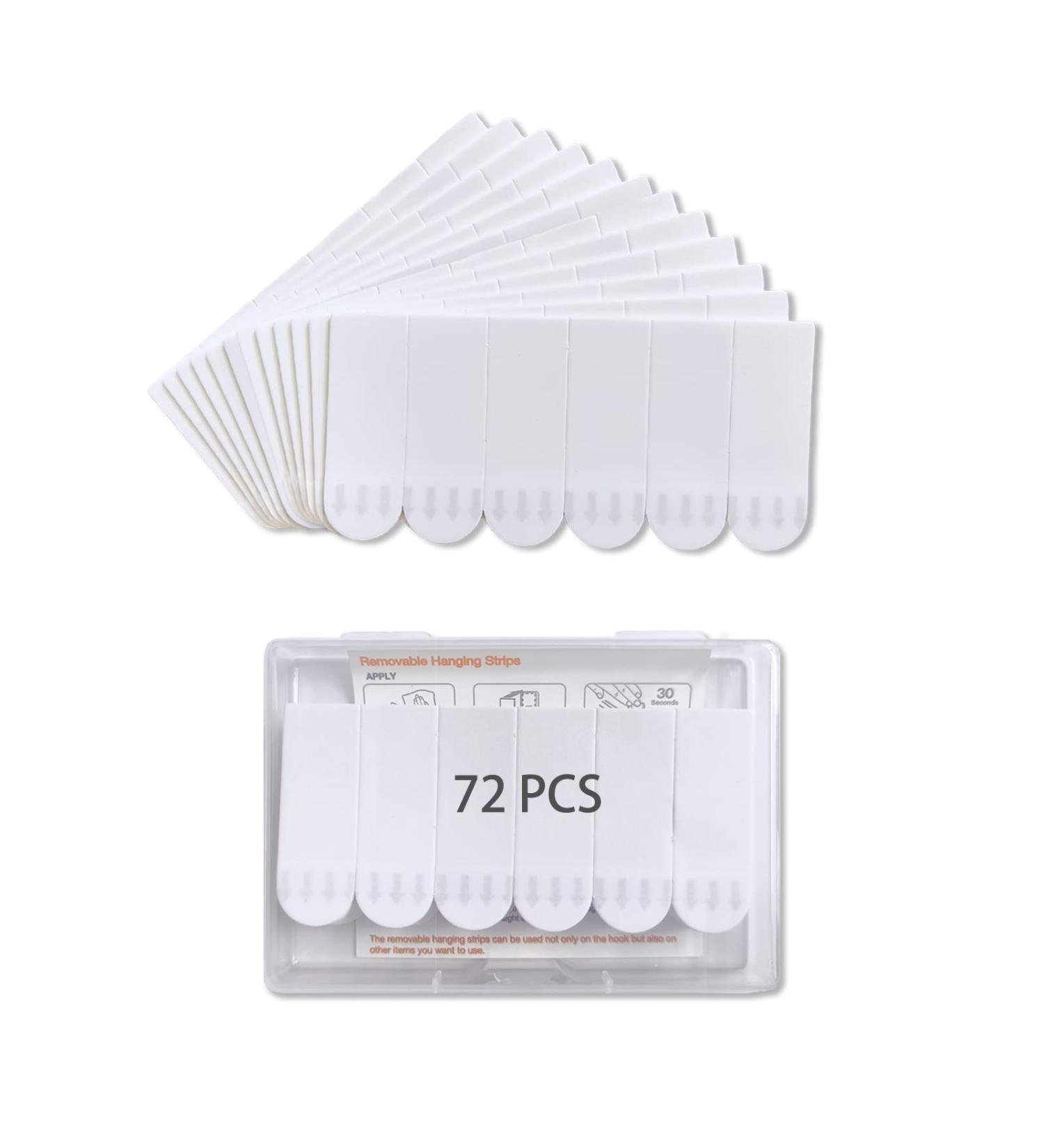 72 Small Refill Strips  Damage Free Hanging Wall Adhesive Strips for Indoor Wall Hooks  Wall Hanging Strips for Holiday Posters and Decorations  Water-Resistant Removable Double Sided Adhesive Strips - Buy Online on GoSupps.com