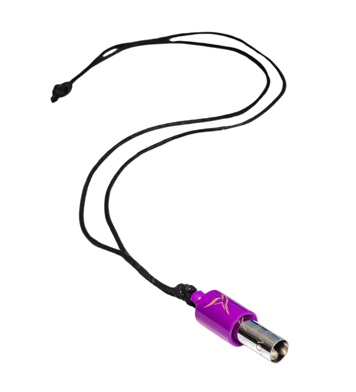 Lovetuner Breathing & Meditation Necklace | 528 Hz Sound Healing Whistle for Anxiety & Stress Relief | Mindfulness Device with Purple Waxed Cotton Cord - Buy Online on GoSupps.com