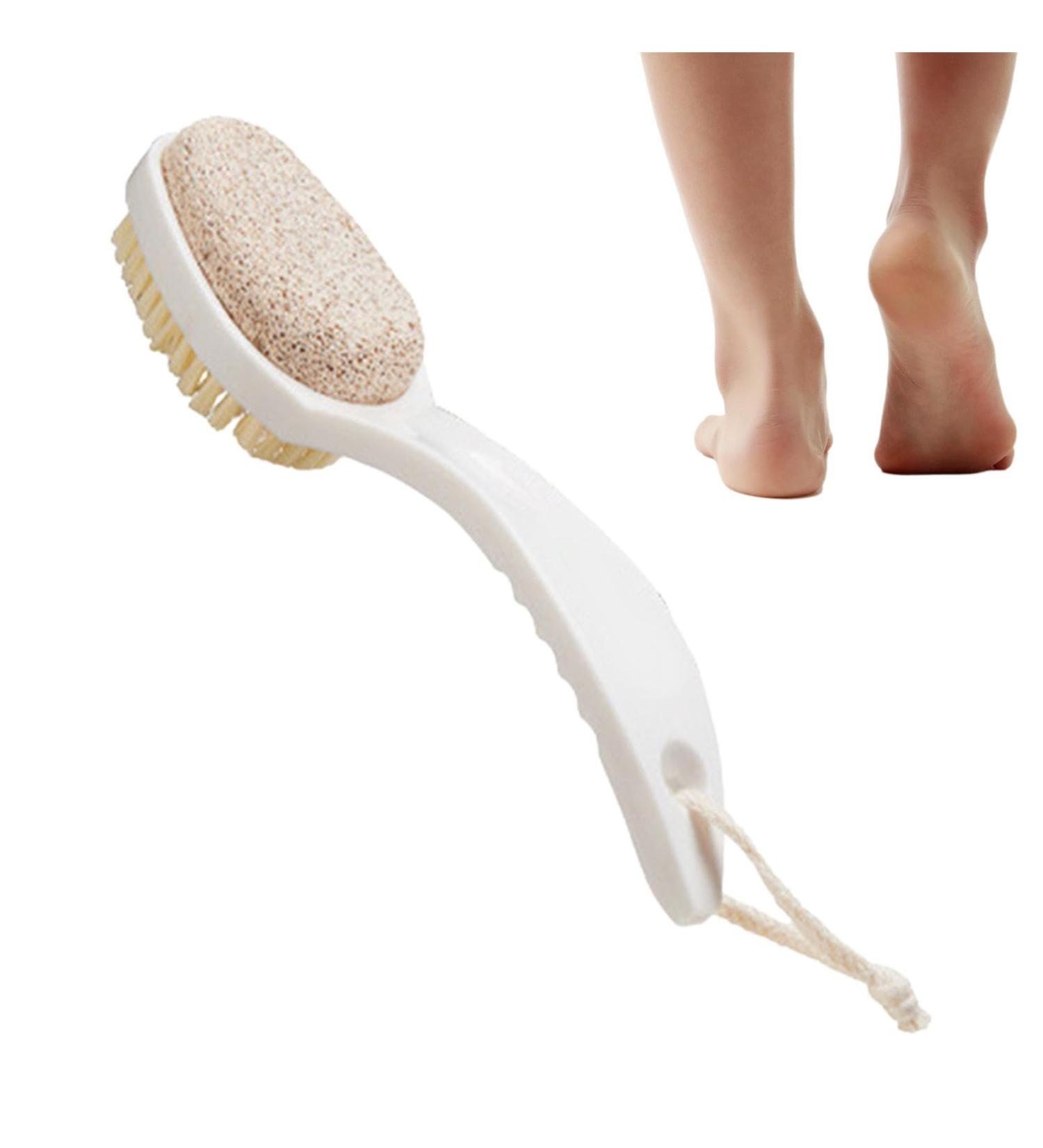 Pumice Stone and Brush Multifunctional Foot Scrubber and Callus Remover for Feet - Foot Brush Gentle Comfortable Bathroom Accessories Pumice Stone for Feet White - Buy Online on GoSupps.com
