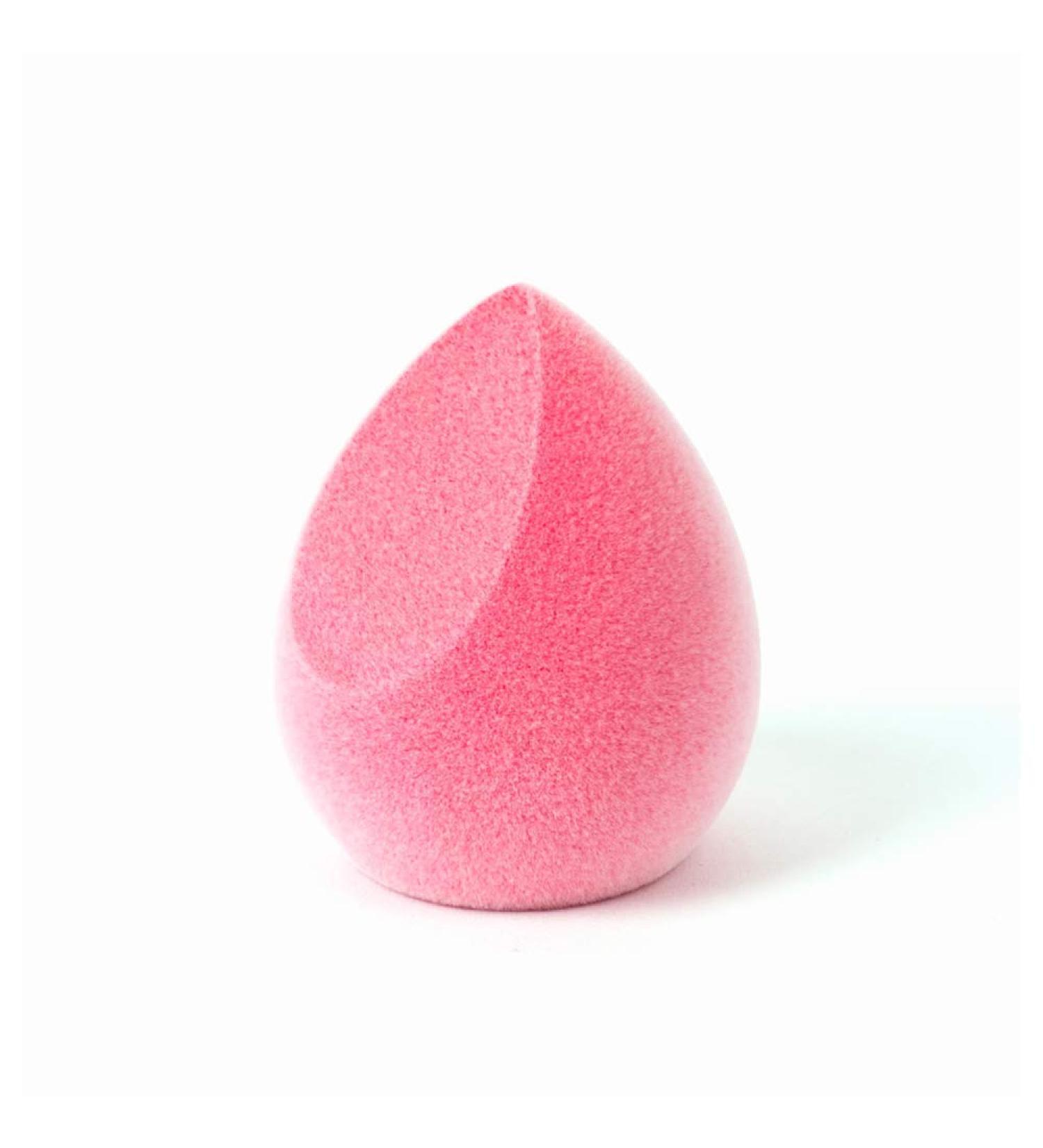 Microfiber Velvet Rose Makeup Sponge - Latex-Free Dual Layer Blender for Flawless Foundation Powder & Cream Makeup (Pink - Buy Online on GoSupps.com