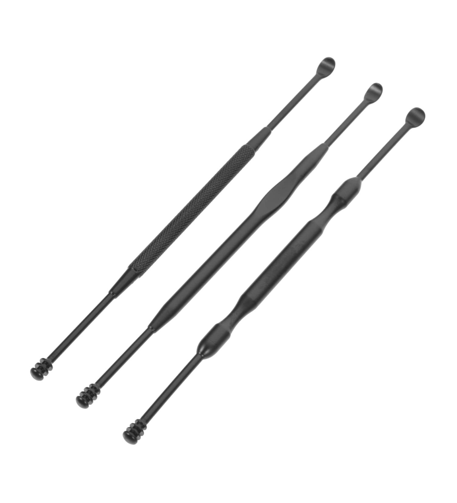 DOITOOL 1 Set Stainless Steel Ear Pick and Earwax Remover - Household Ear Cleansing Tool Set for Convenient Ear Cleaning - Black - Buy Online on GoSupps.com