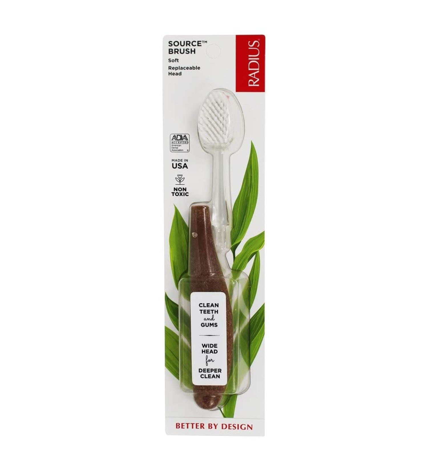 RADIUS Source Soft Toothbrush with Replaceable Head | Eco-Friendly Dental Care - Buy Online on GoSupps.com