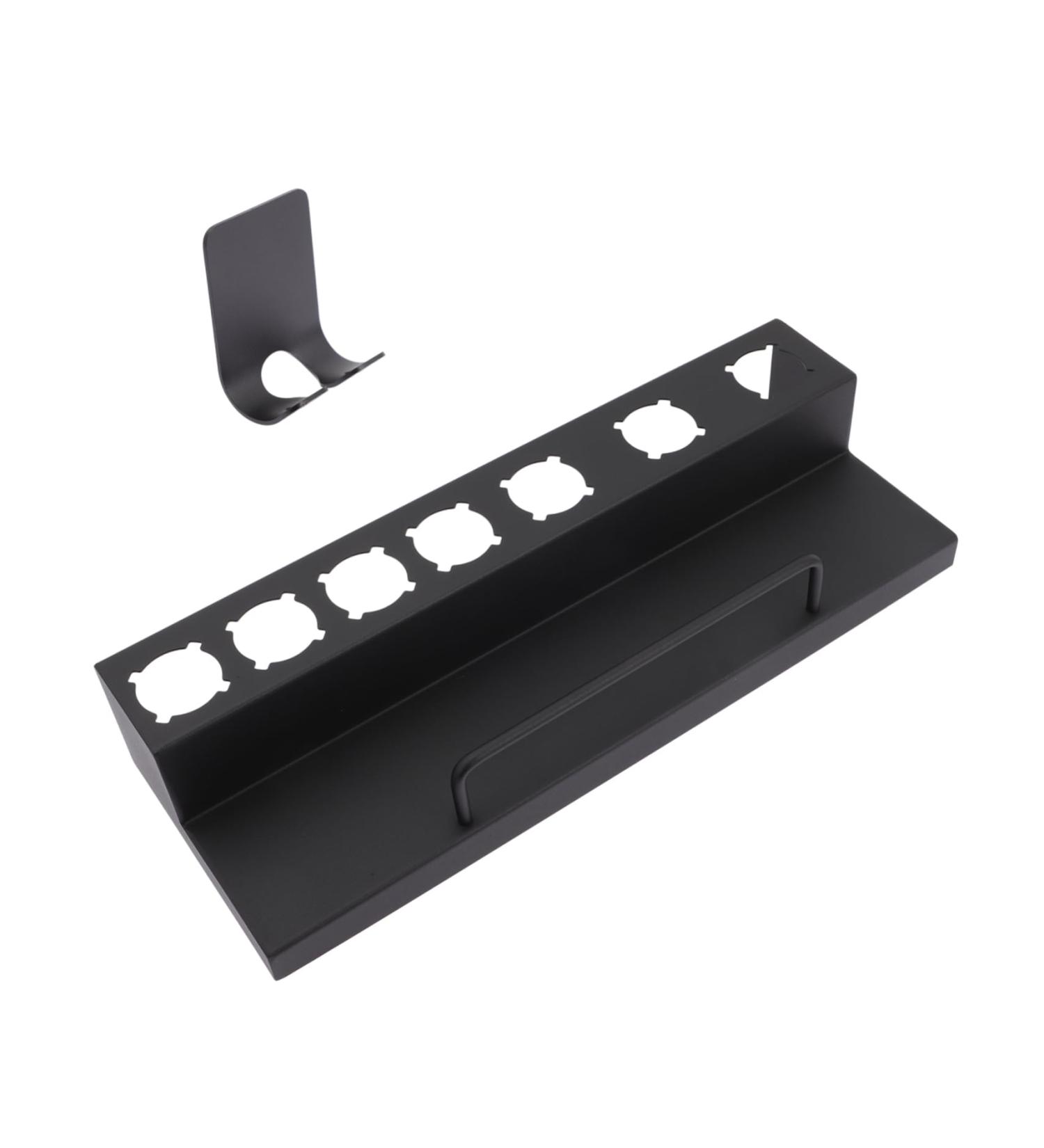 Gogogmee Curling Iron Rack Pumice Stone for Feet Hair Curler Wall Rack Hair Dryer Stand Stainless Steel Black - Buy Online on GoSupps.com