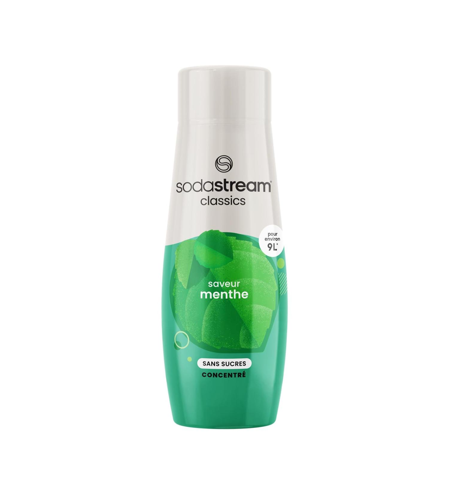 SodaStream Sugar Free Mint Concentrate for Sparkling Water and Soda Machine | Prepare Up to 9 Liters of Mint Syrup in Seconds 440ml - Buy Online on GoSupps.com