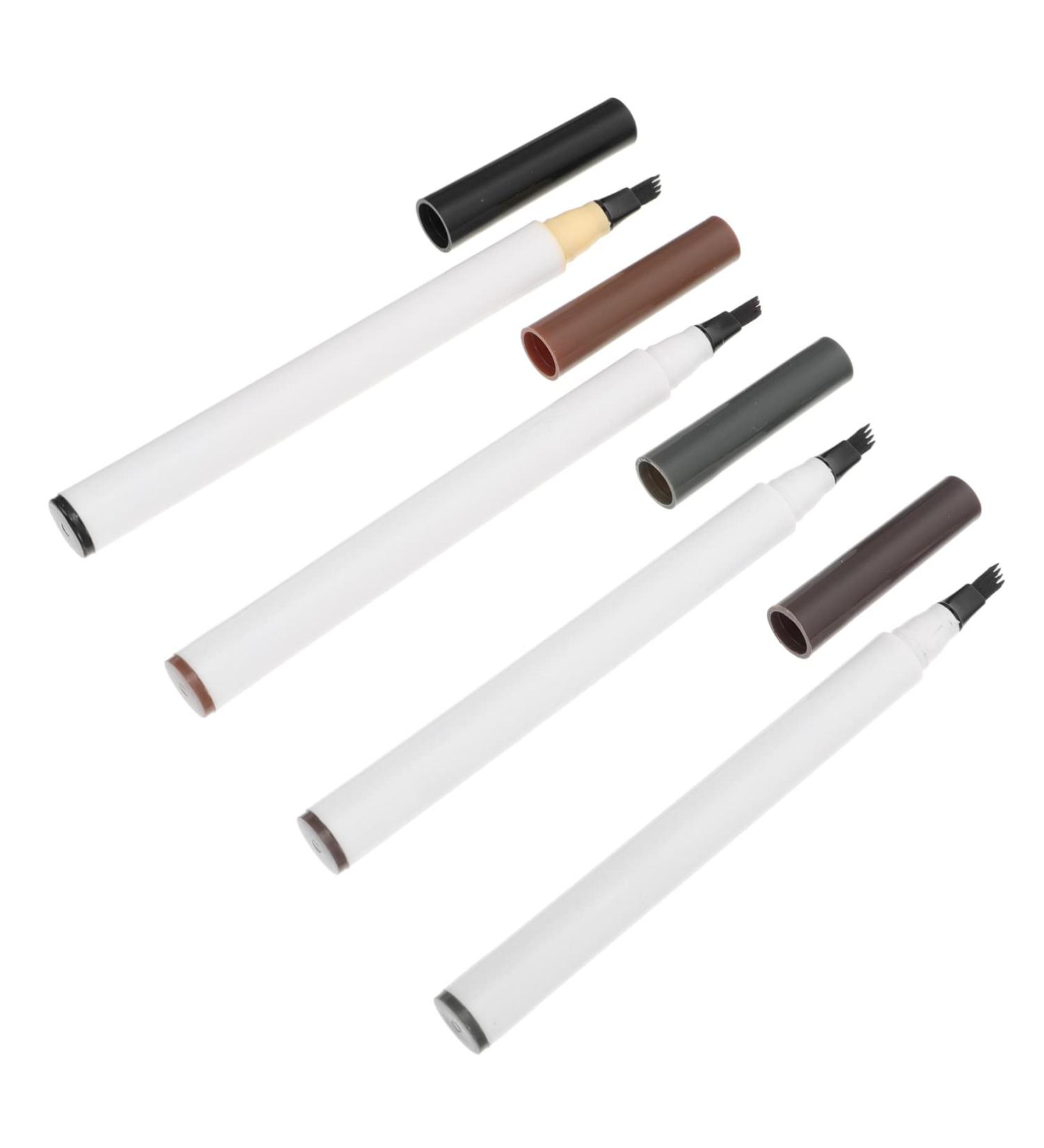 TOVINANNA 4pcs Four Forked Eyebrow Pencil Eyebrow Filler Waterproof Brow Pencil Finger Holder Protector Abs - Buy Online on GoSupps.com