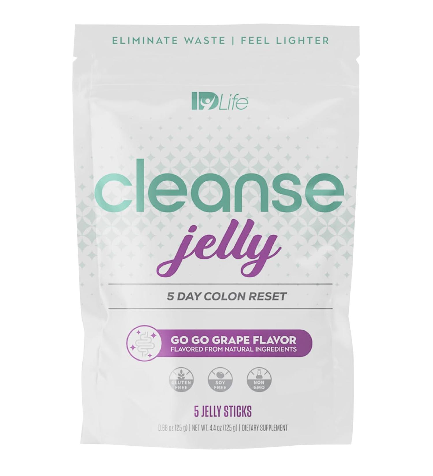 IDLife - Cleanse Jelly - Prune & Apple Juice Prebiotic Fiber for Gut Health, Regularity & Wellness Support - 6g Fiber per Stick - 5 Jelly Sticks - Buy Online on GoSupps.com