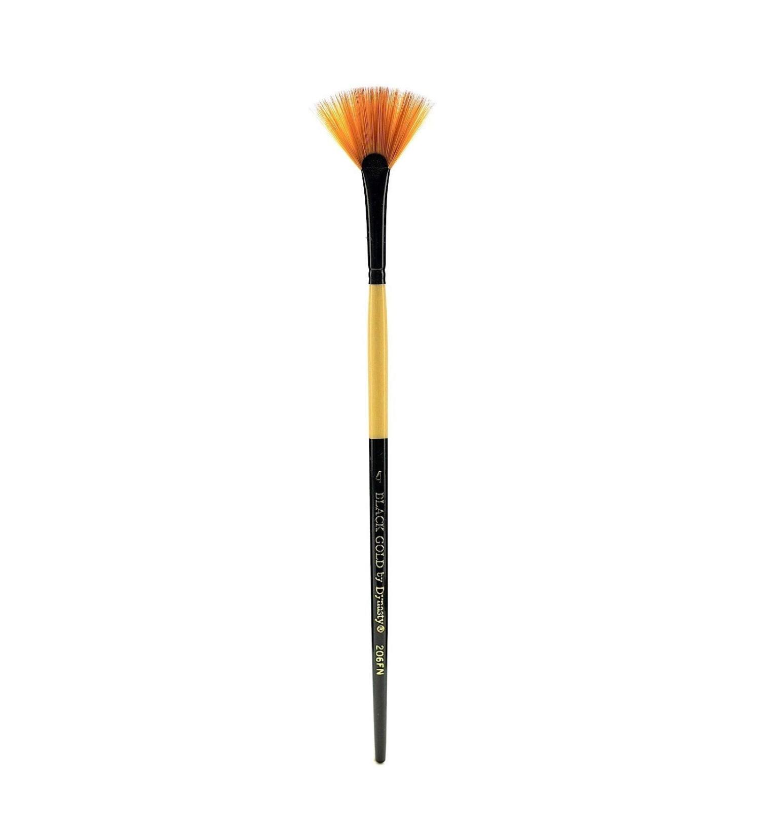 Dynasty Black Gold Series Synthetic Brushes Short Handle 4 Fan Brush - Buy Online on GoSupps.com