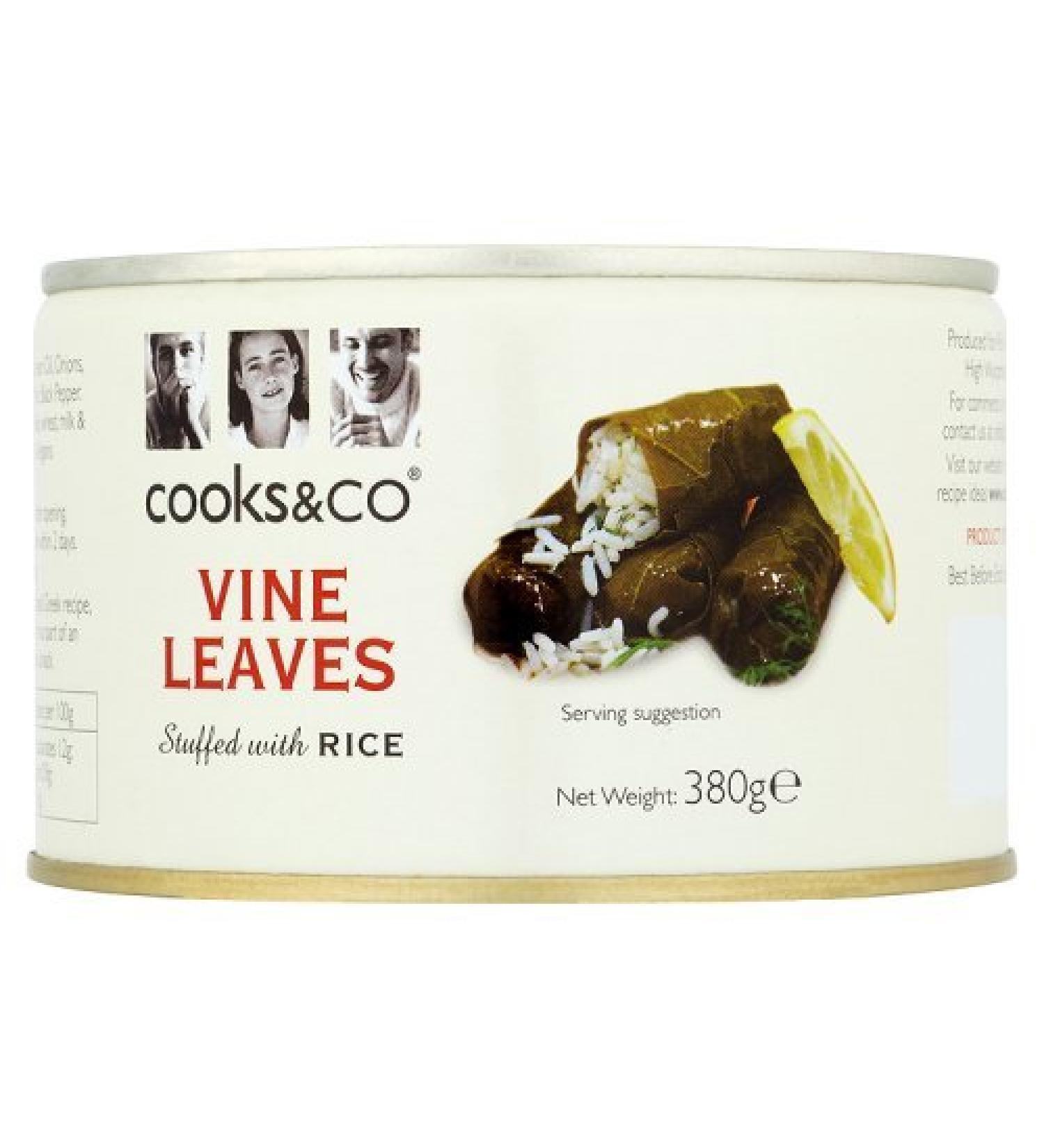 Cooks & Co Vine Leaves Stuffed with Rice 380g