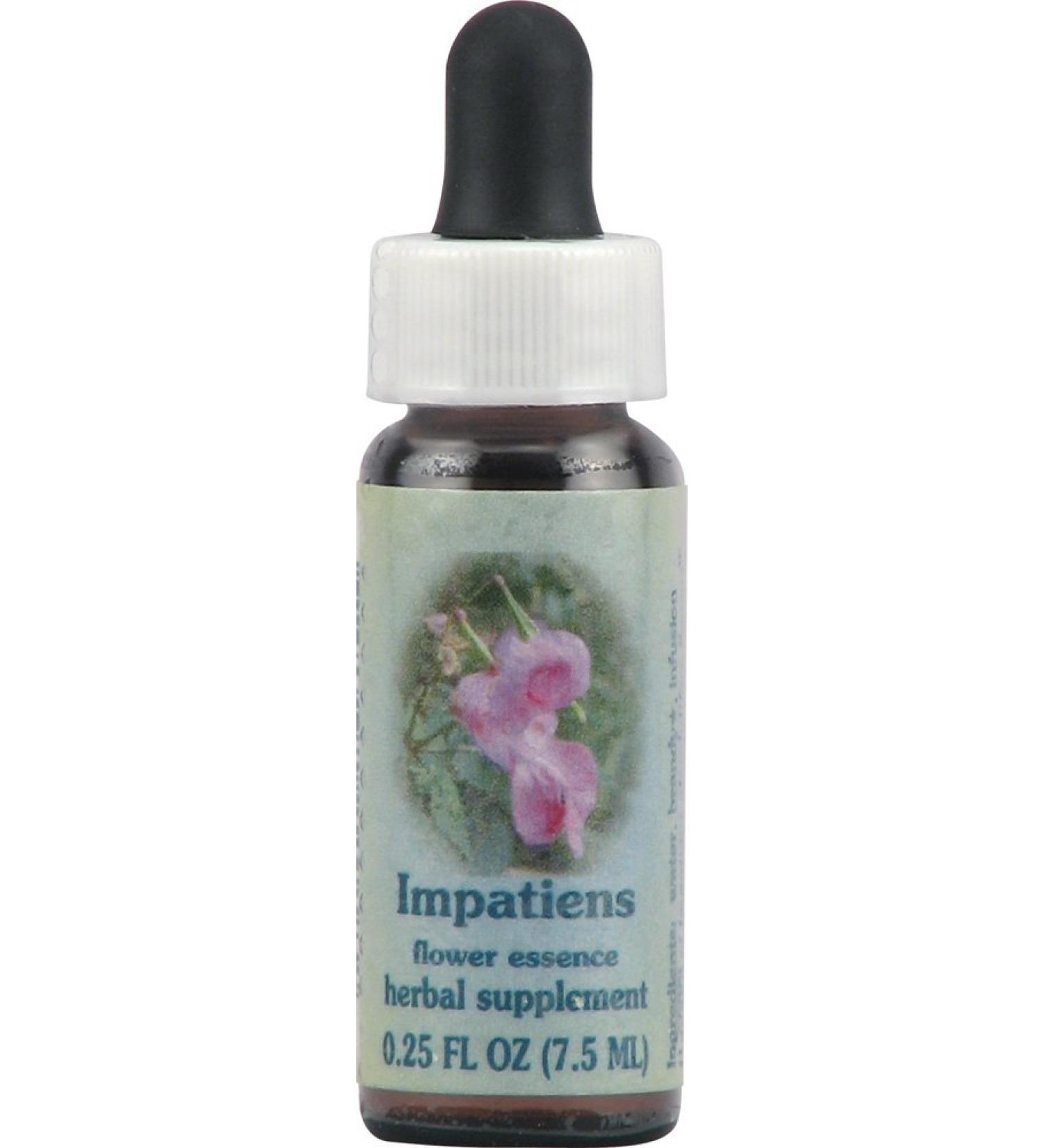 Flower Essence Services Healing Herb Supplement Dropper Impatiens 0.25 Fluid Ounce
