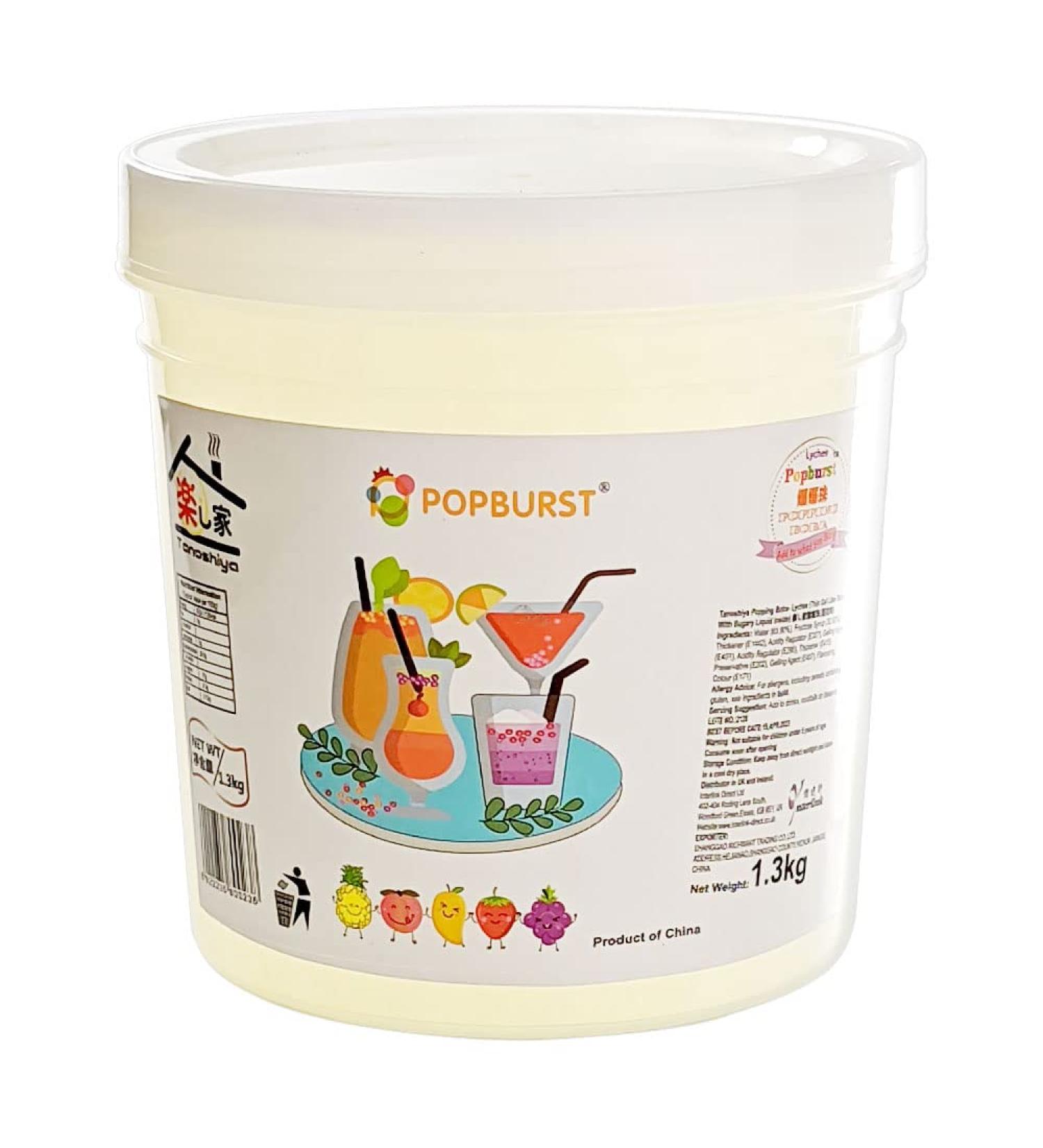 Popping Boba 1.3 KG Dessert and Drink Toppings (Lychee)